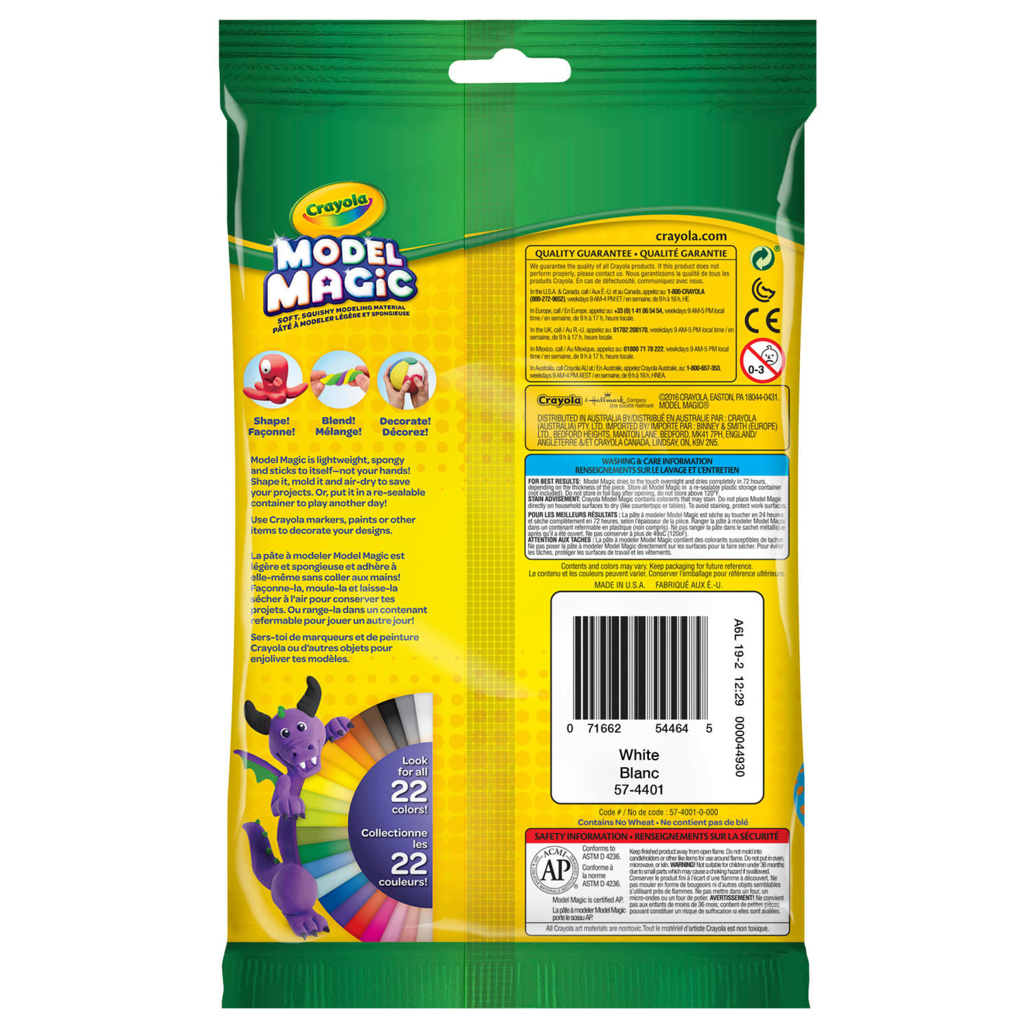 Crayola Model Magic Modeling Compound, 4 oz., White, Set Of 6 Packs - Image 3