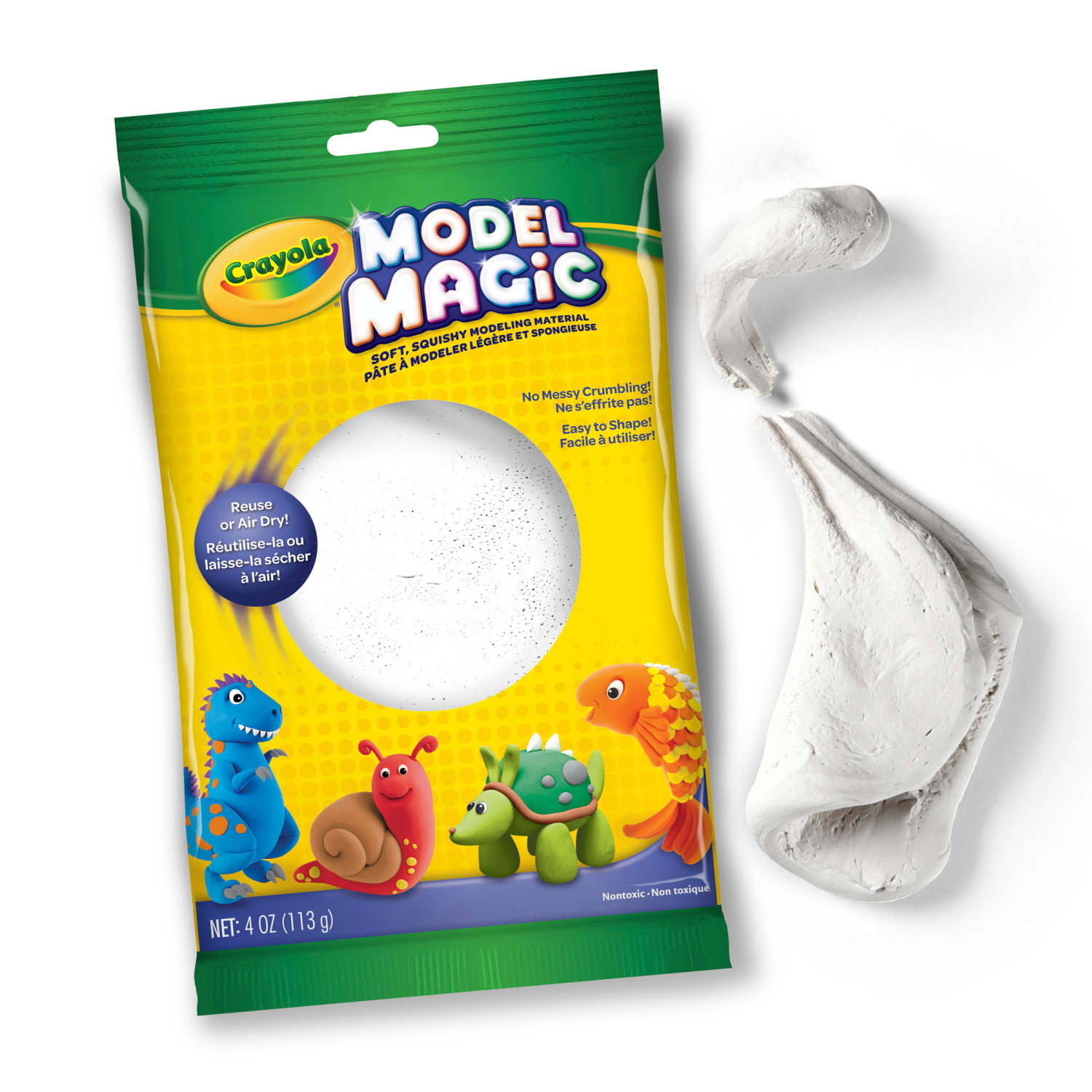 Crayola Model Magic Modeling Compound, 4 oz., White, Set Of 6 Packs - Image 4