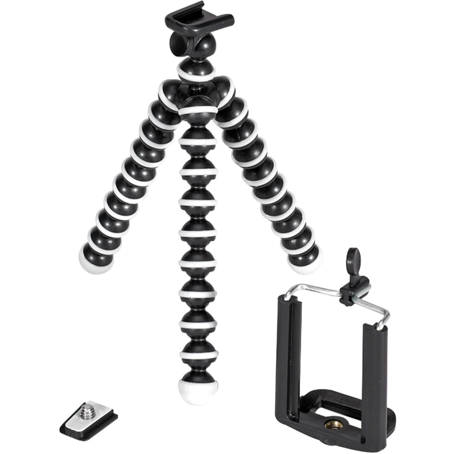 GPX 7in Micro Flexible Tripod - 2.36in to 6.10in Height - 2.20 lb Load Capacity