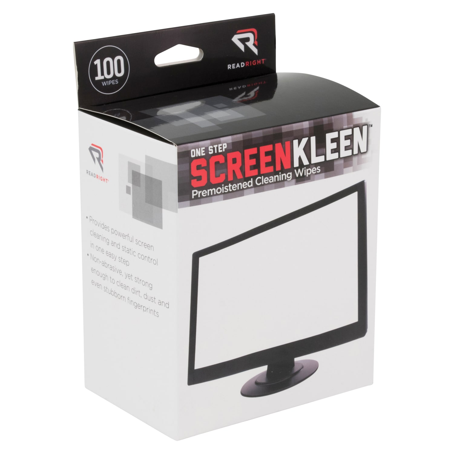 Advantus Read/Right One-Step Screen Cleaning Wipes - For Display Screen - Streak-free, Anti-static - 100 / Box - Image 4