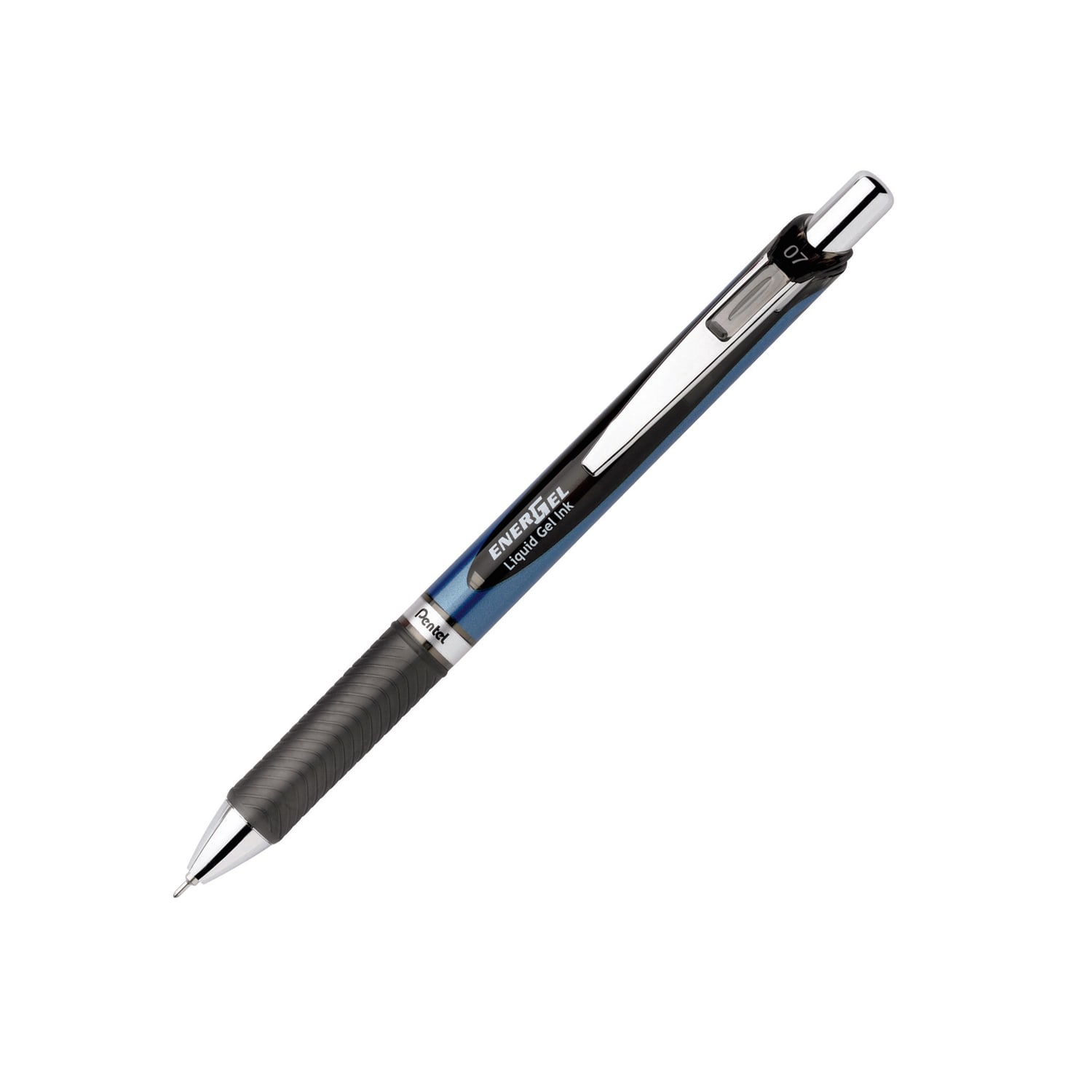 Pentel EnerGel NV LiquidGel Rollerball Pens, Needle Point, 0.7 mm, Assorted Barrels, Black Ink, Pack Of 2 - Image 3