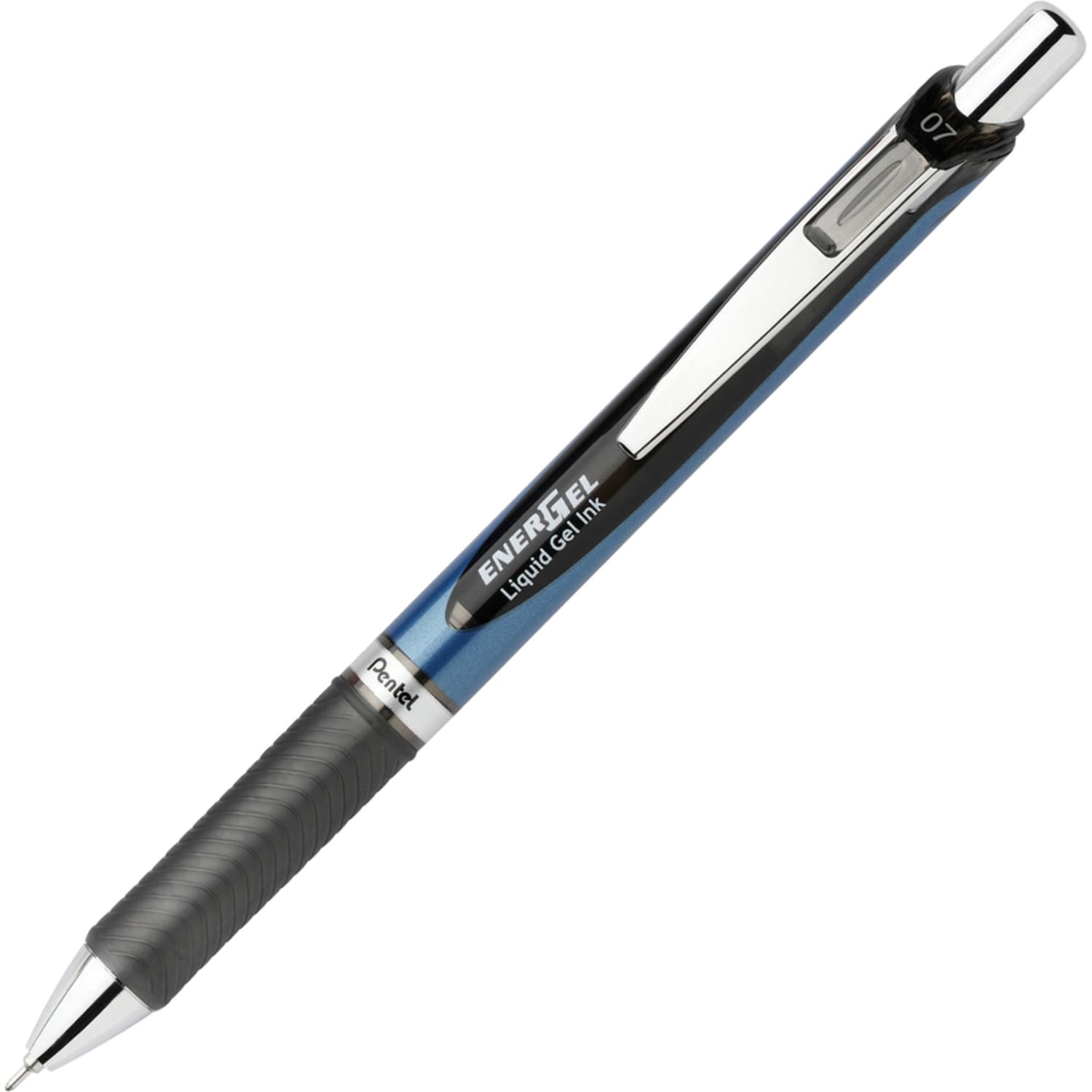 Pentel EnerGel NV LiquidGel Rollerball Pens, Needle Point, 0.7 mm, Assorted Barrels, Black Ink, Pack Of 2 - Image 5