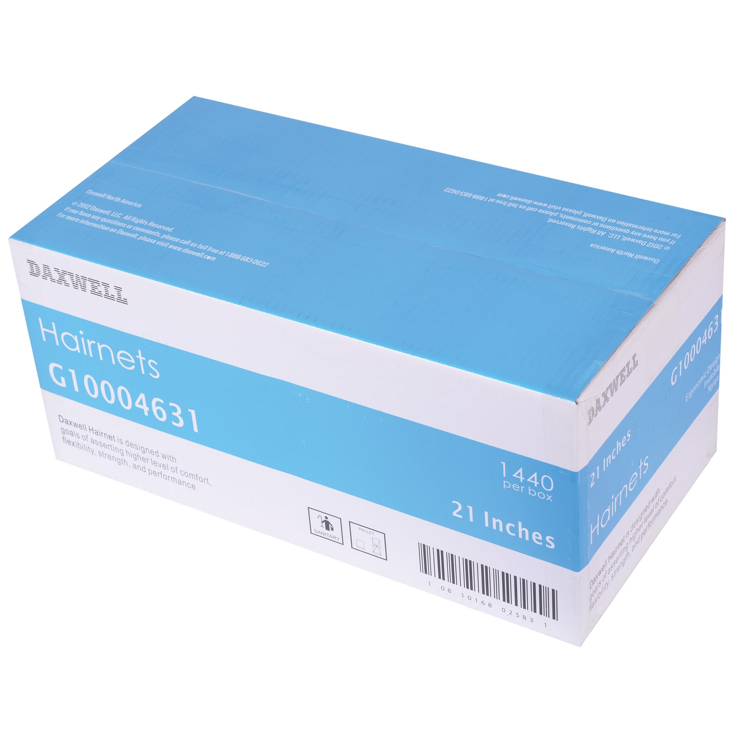 Daxwell Nylon Hairnets, 21in, Black, 144 Hairnets Per Box, Case Of 10 Boxes - Image 3