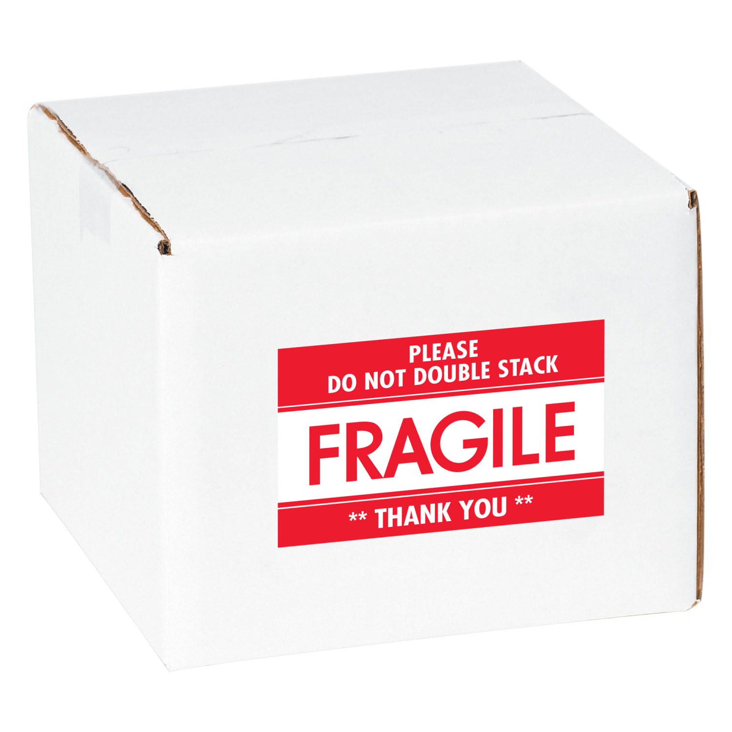 Tape Logic Preprinted Shipping Labels, DL2159, Fragile - Do Not Double Stack, Rectangle, 3in x 5in, Red/White, Roll Of 500 - Image 3