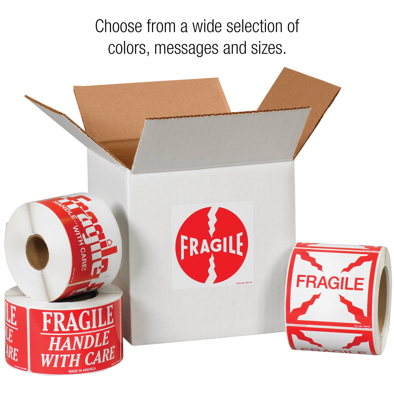 Tape Logic Preprinted Shipping Labels, DL2159, Fragile - Do Not Double Stack, Rectangle, 3in x 5in, Red/White, Roll Of 500 - Image 4
