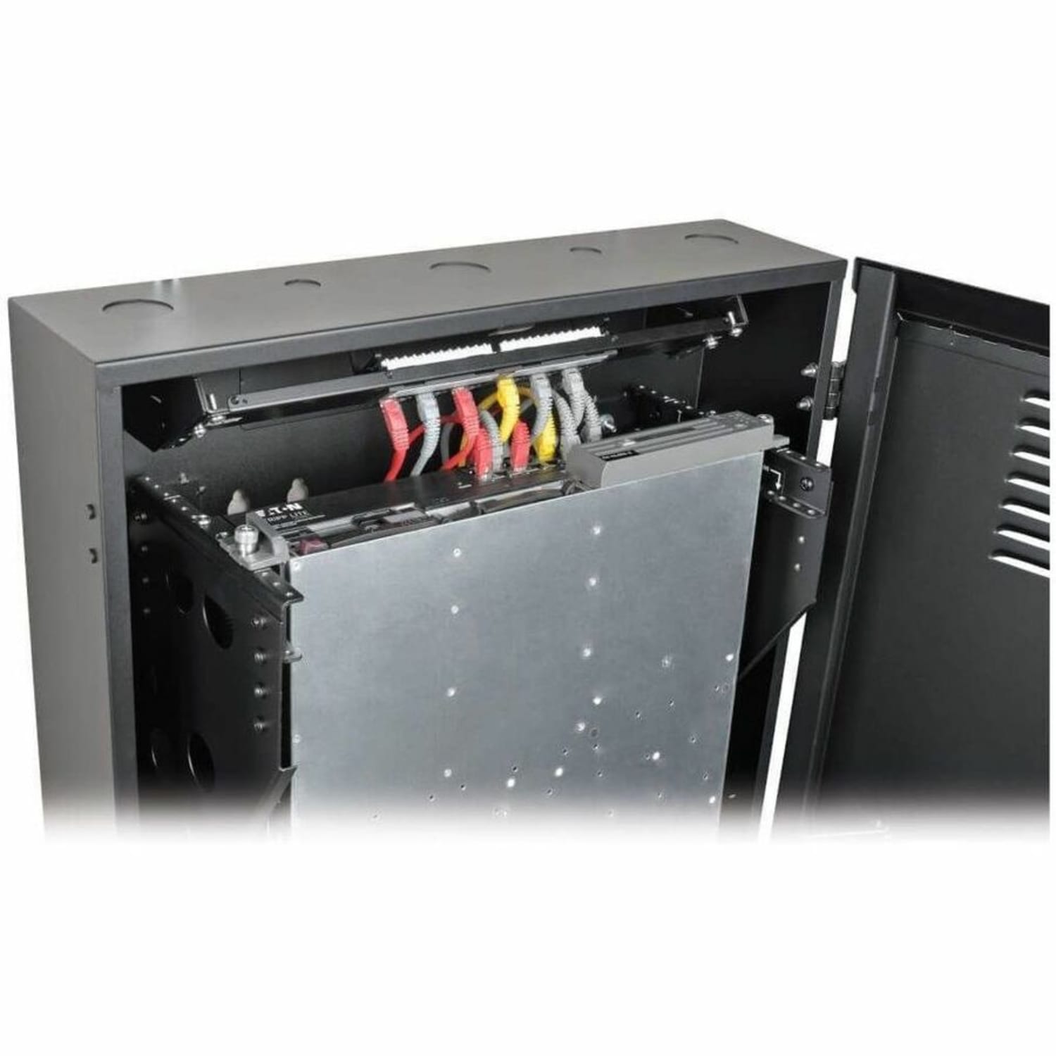 Eaton Tripp Lite Series SmartRack 4U Low-Profile Vertical-Mount Server-Depth Wall-Mount Rack Enclosure Cabinet , Steel - Image 4