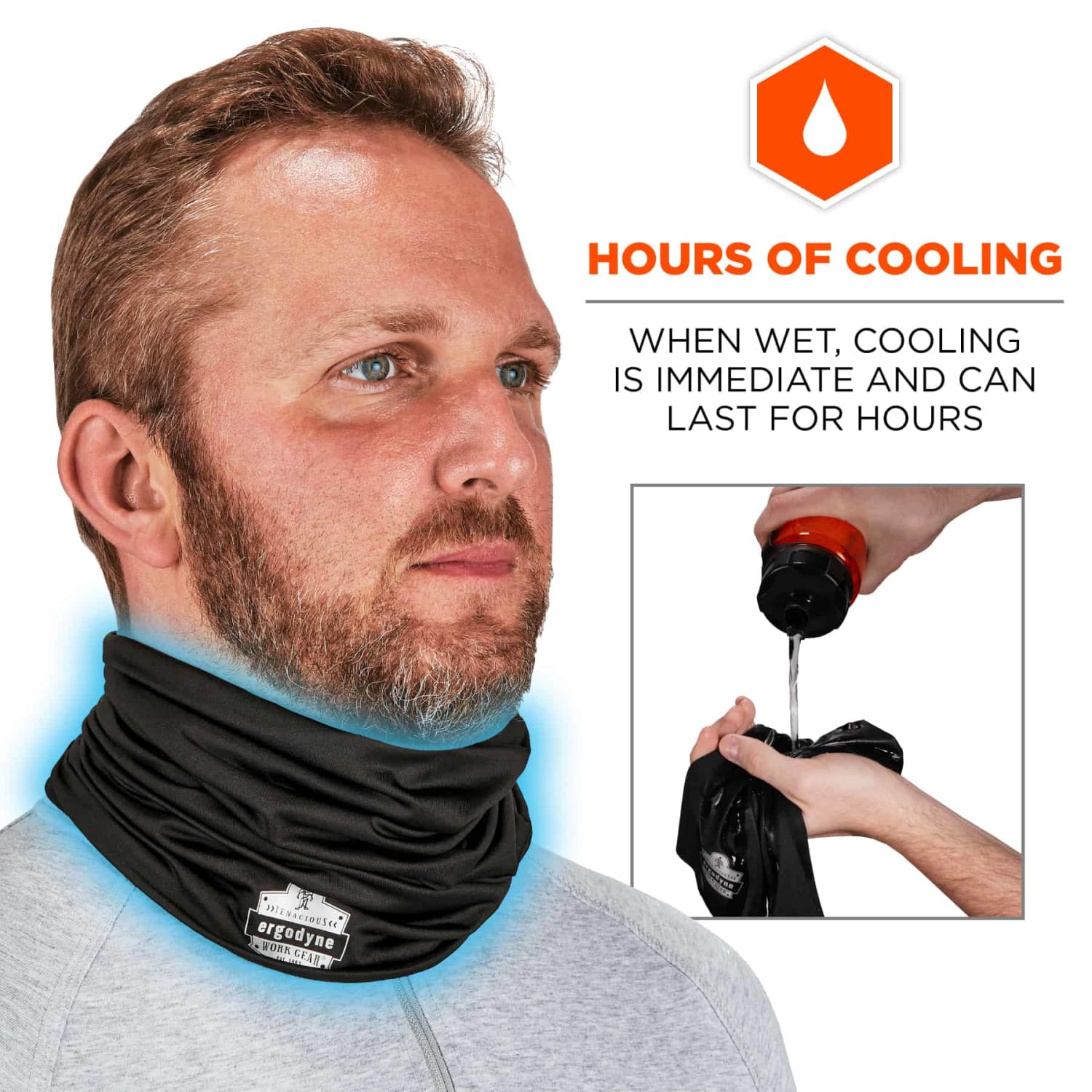 Ergodyne Chill-Its 6489 2-Layer Cooling Multi-Band, Large/X-Large, Black - Image 5