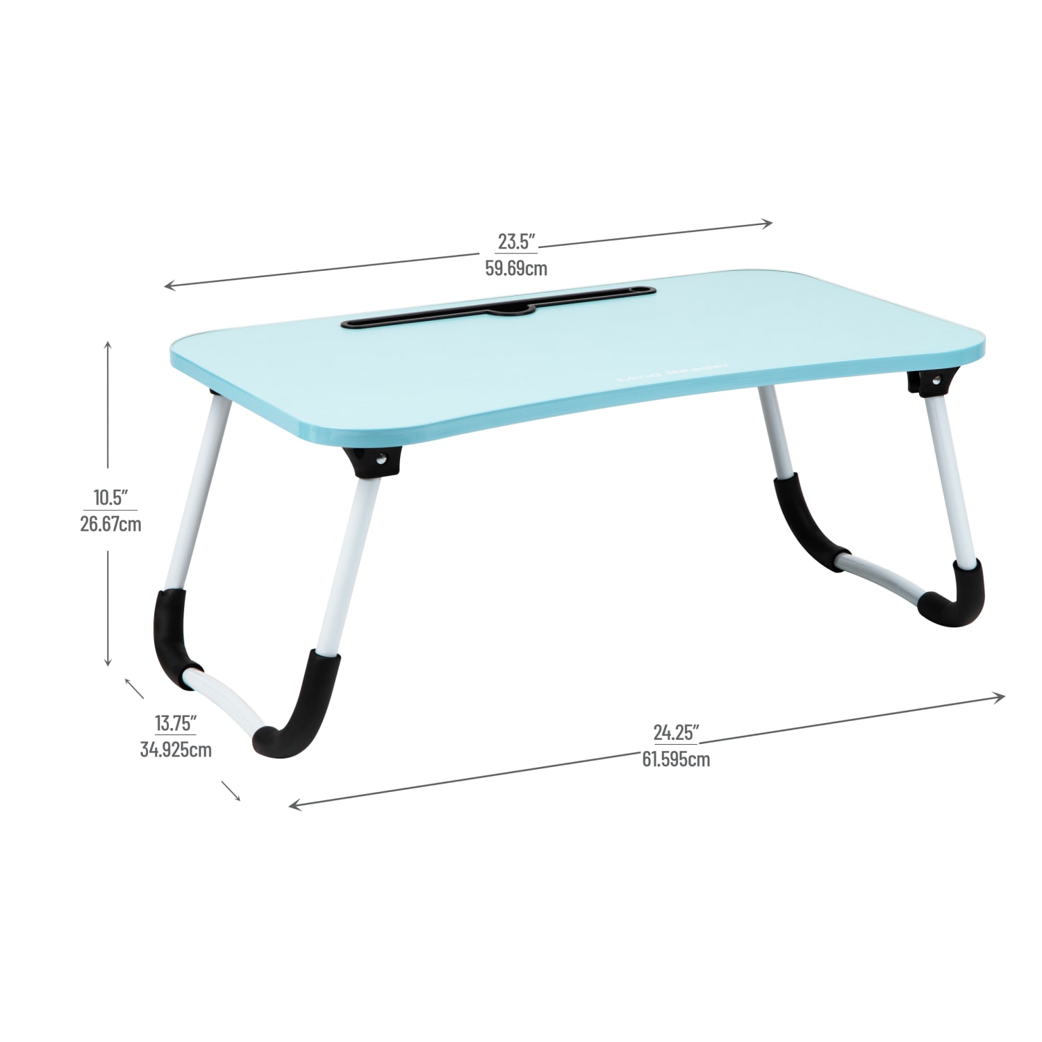 Mind Reader Woodland Collection Portable Laptop Desk with Folding Legs, 10-1/2in H x 13-3/4in W x 24-1/4in L, Blue - Image 4