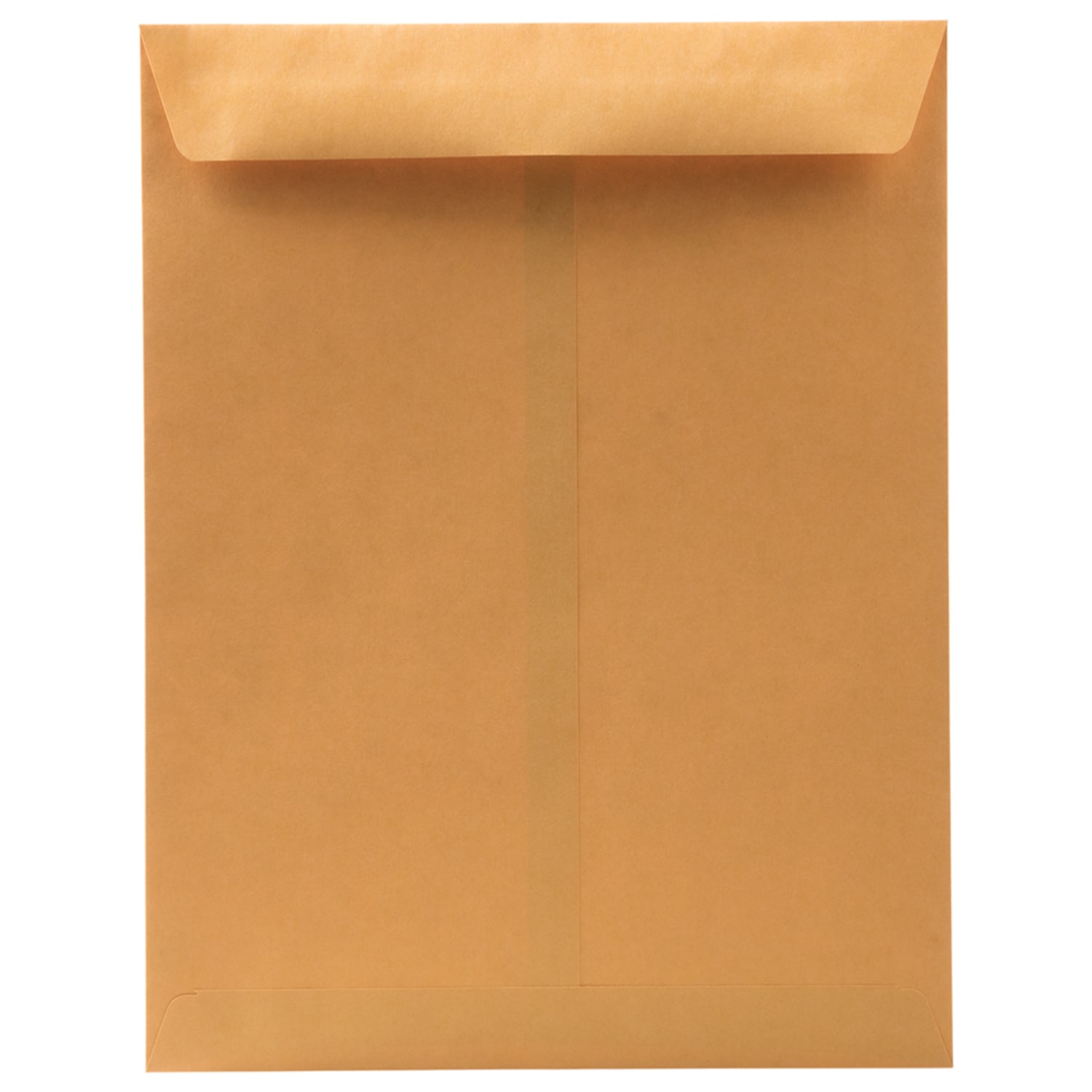 JAM Paper Open-End Catalog Envelopes, 10in x 13in, Gummed Closure, Brown Kraft, Pack Of 100