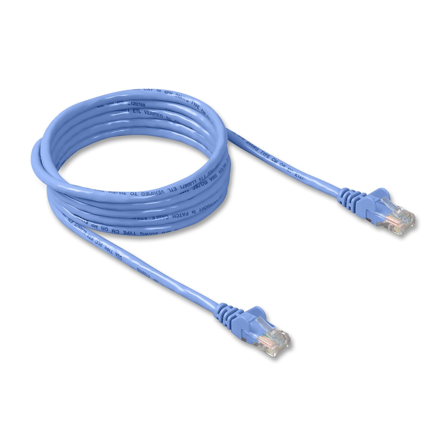 Belkin RJ45 CAT-5e Patch Cable, Snagless Molded Blue 03 - 3 ft Category 5e Network Cable  - A3L79103BLUS - Image 3