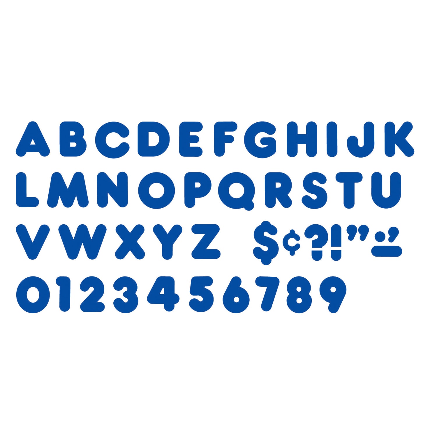 TREND Ready Letters, 4in, Casual Uppercase, Royal Blue, Set Of 6 Packs - Image 3