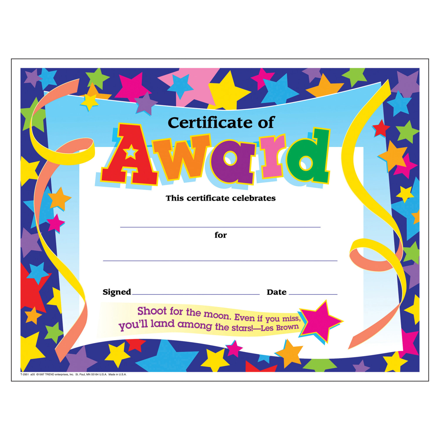 Trend Certificates, 8-1/2in x 11in, Award, Pack Of 30 Certificates, Set Of 6 Packs - Image 3