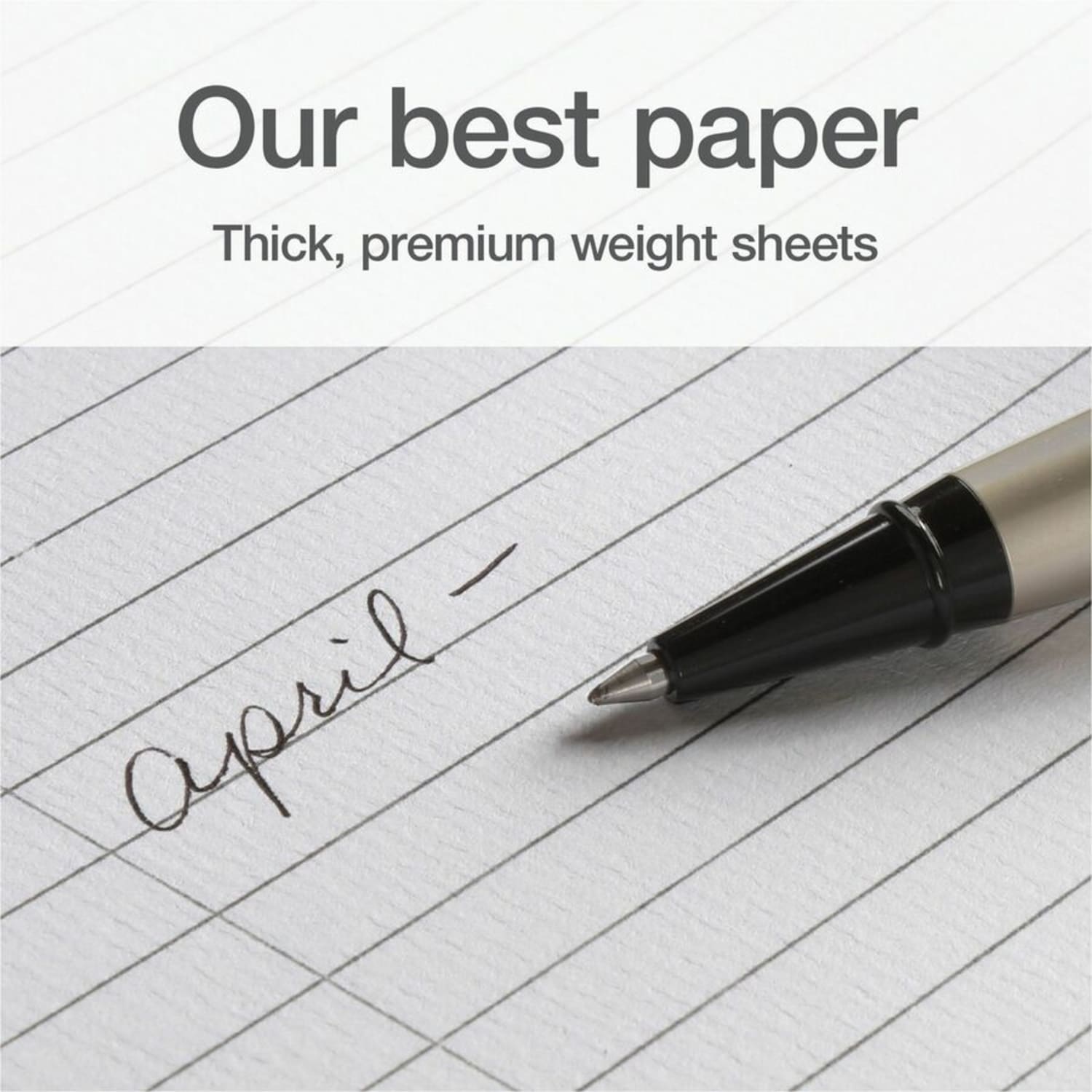 TOPS Docket Diamond Jr. 100% Recycled Writing Pads, 5in x 8in, Legal Ruled, 50 Sheets, White, Pack Of 4 Pads - Image 4