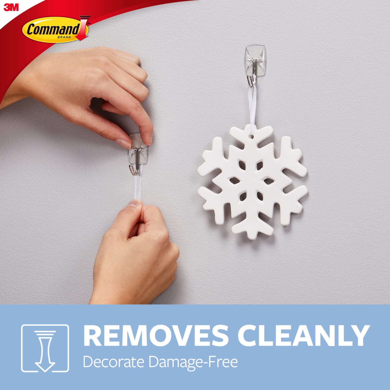Command Small Wire Hooks, 15 Hooks, 20 Clear Adhesive Strips, Damage Free Hanging Picture Hangers, No Tools Wall Hanging Strips For Living Spaces - Image 6