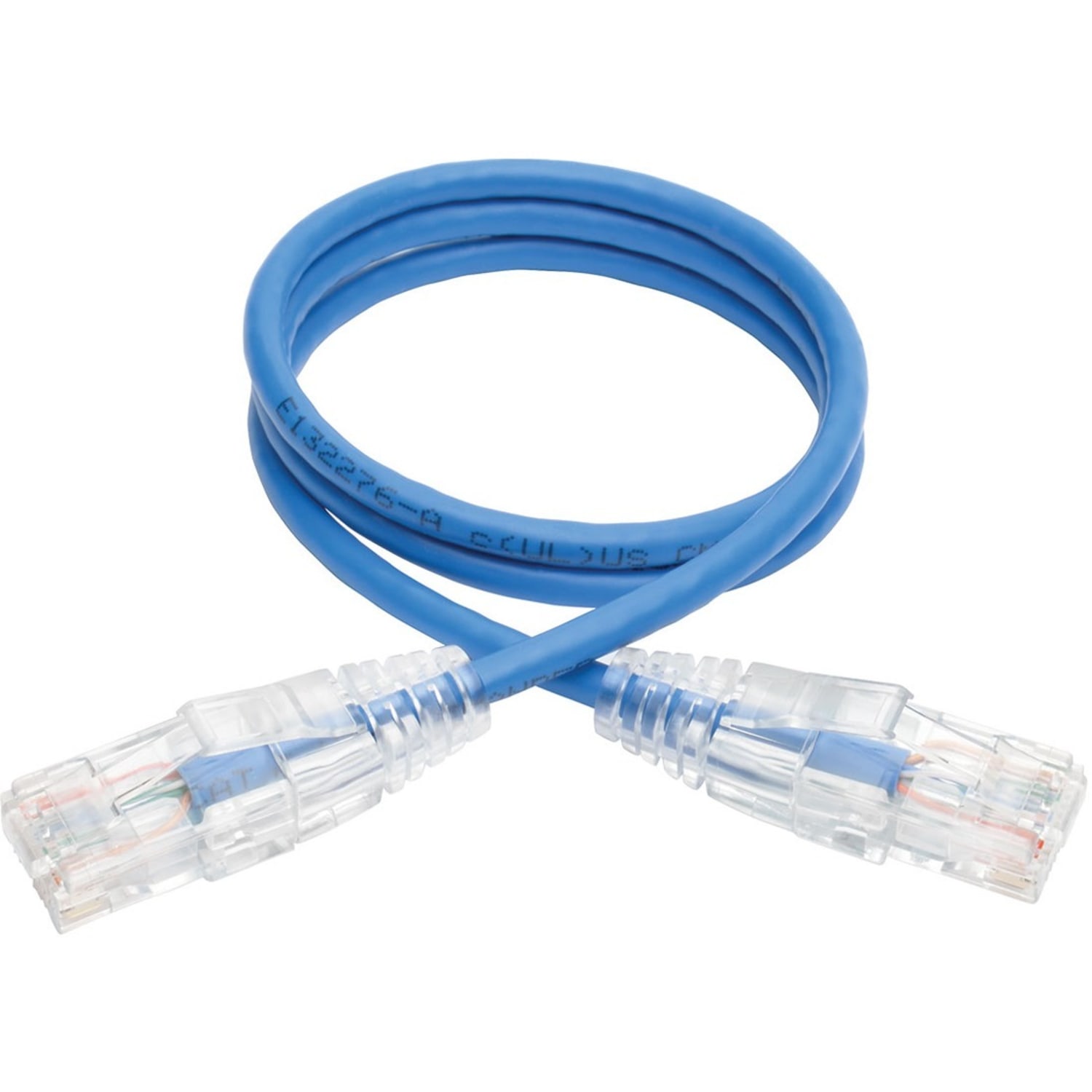 Tripp Lite 2ft Cat6 Gigabit Snagless Molded Slim UTP Patch Cable RJ45 M/M Blue 2ft - First End: 1x R - N201S02BL - Image 4
