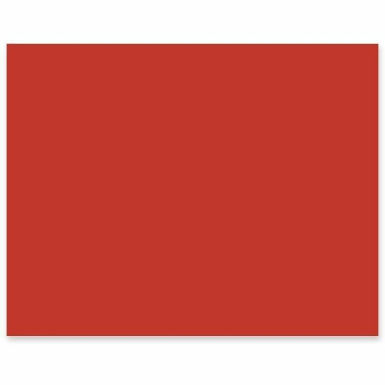 Pacon Peacock 100% Recycled Railroad Board, 22in x 28in, 4-Ply, Red, Carton Of 25 Sheets - Image 3