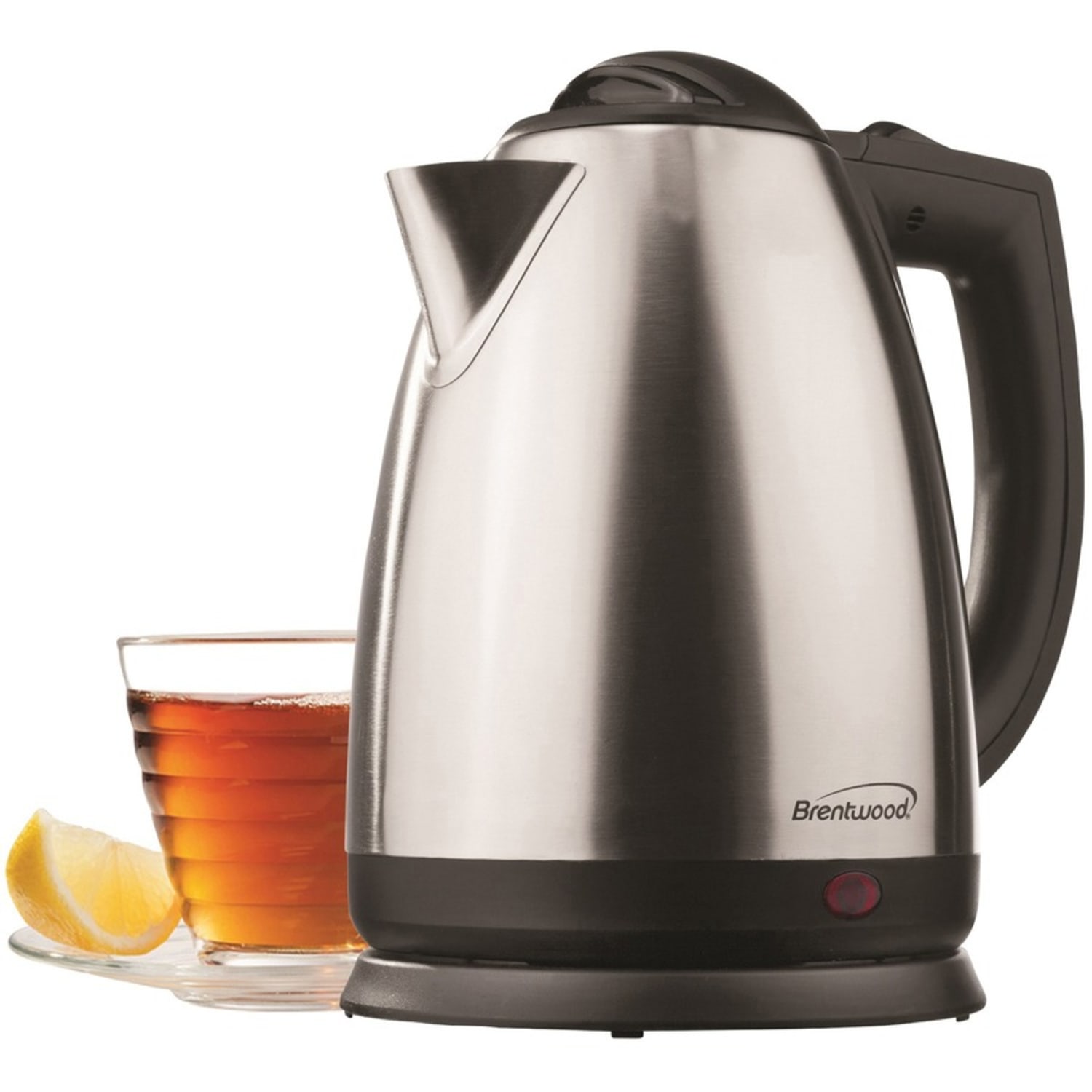 Brentwood Cordless Tea Kettle, 2 Liter, 1,000W, Stainless Steel - Image 3