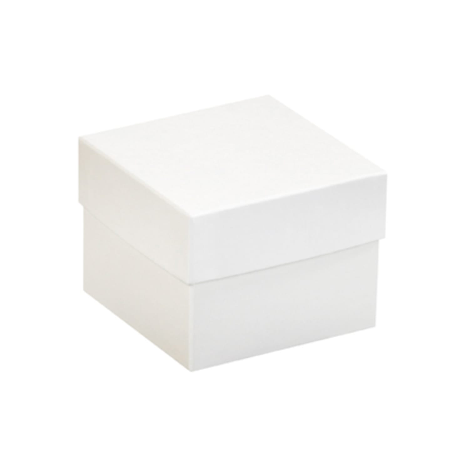 Partners Brand White Deluxe Gift Box Bottoms 4in x 4in x 3in, Case of 50