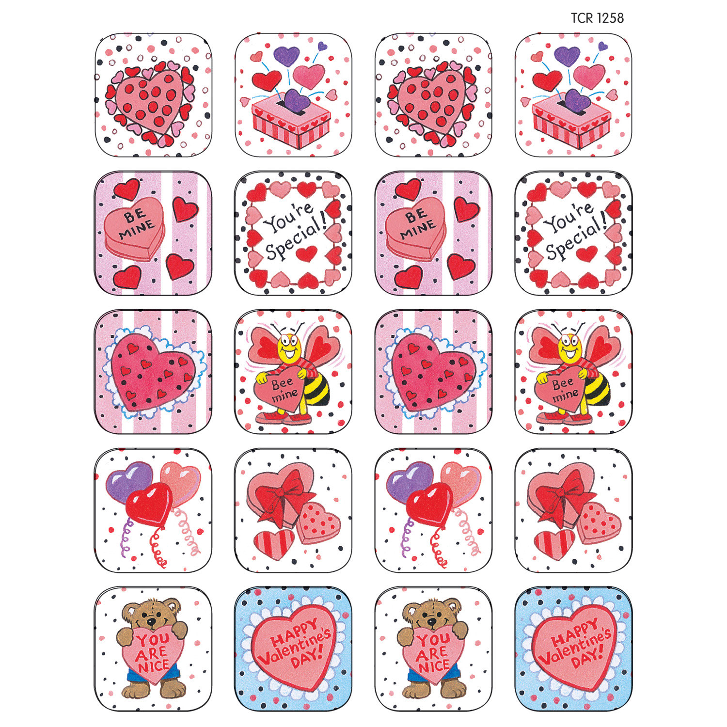 Teacher Created Resources Stickers, Valentines Day, 120 Per Pack, Set Of 12 Packs - Image 3