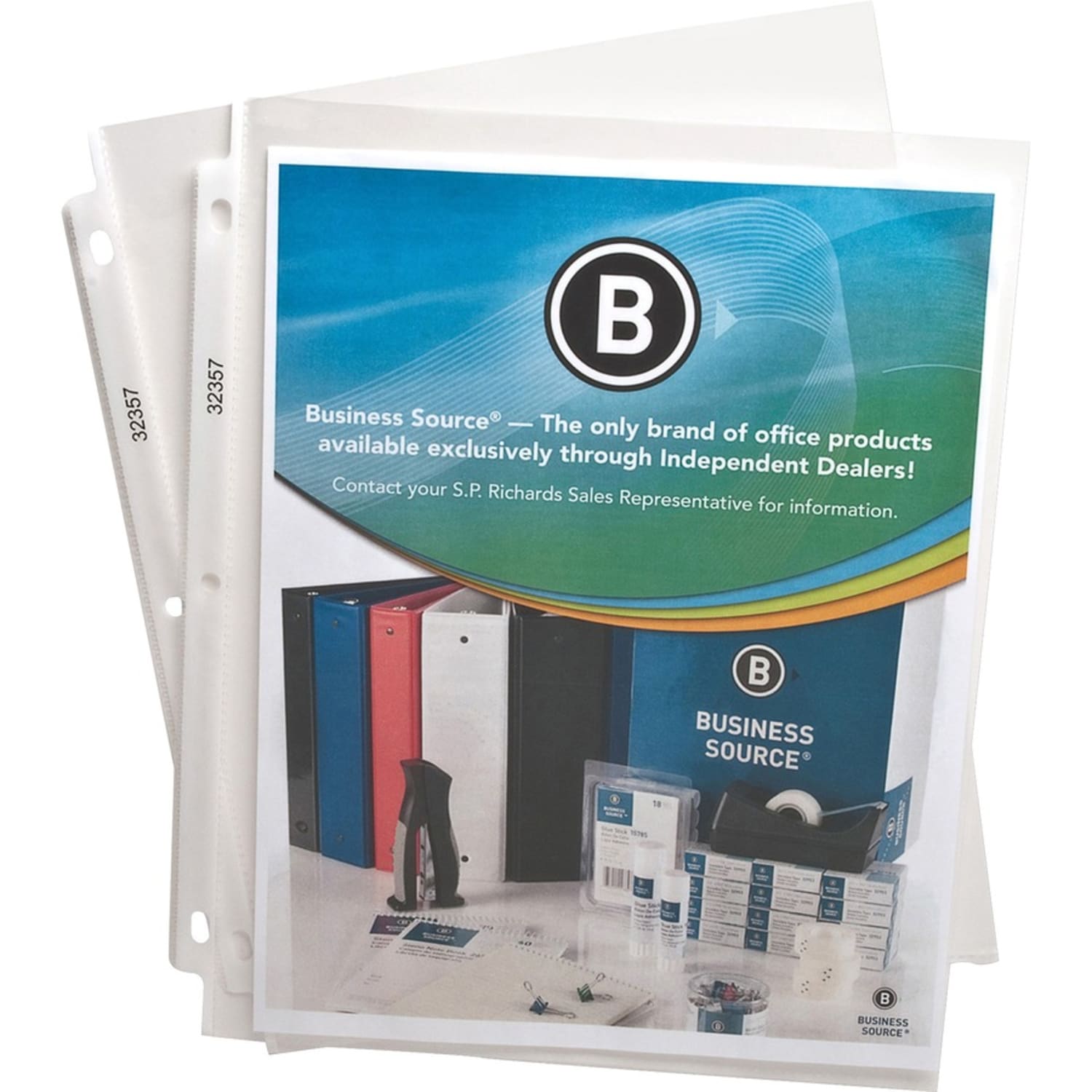 Business Source Top-Loading Poly Sheet Protectors -200 Sheets Per Box  - 32357BX - Image 4