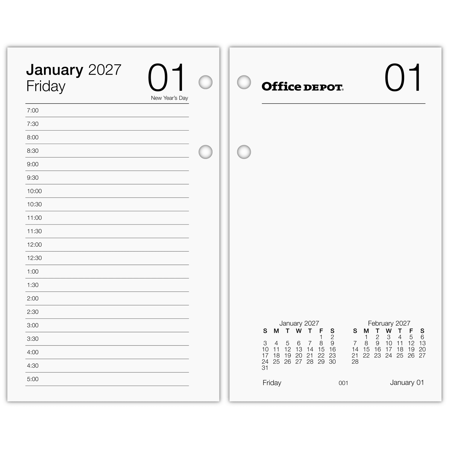 Office Depot Brand Daily Desk Calendar Refill, 3 1/2in x 6in, White, January 2027 to December 2027, SP717D5027 - Image 3