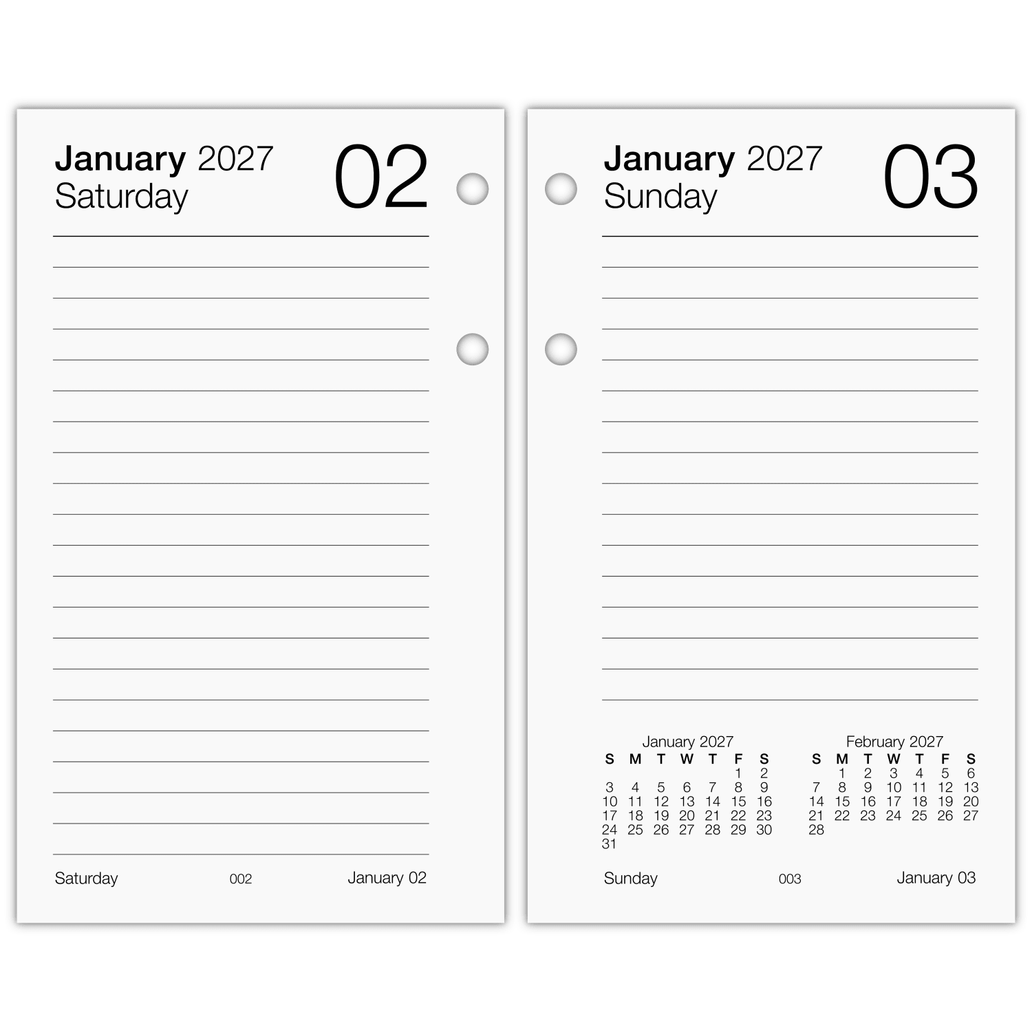 Office Depot Brand Daily Desk Calendar Refill, 3 1/2in x 6in, White, January 2027 to December 2027, SP717D5027 - Image 4