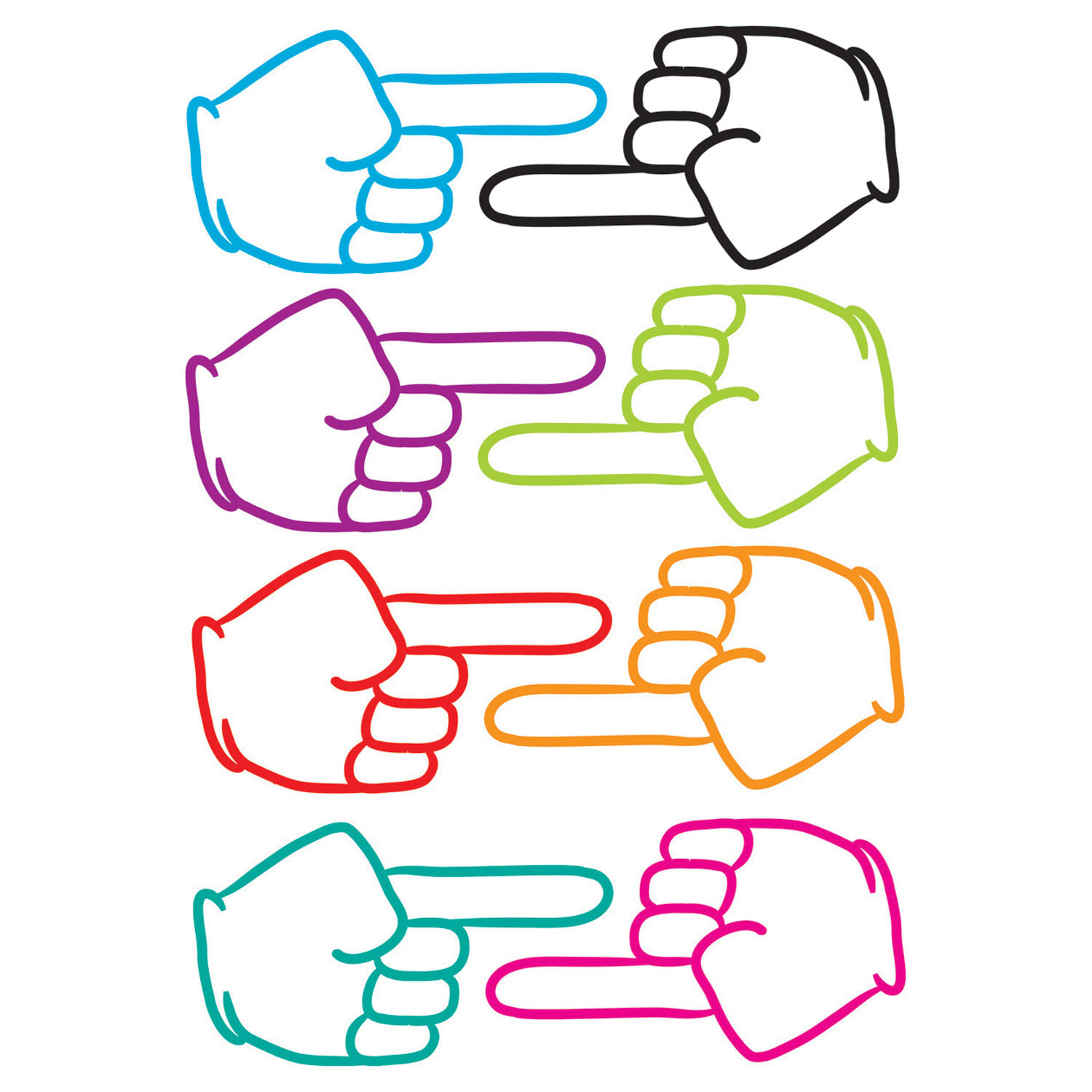 Ashley Productions Die-Cut Magnetic Pointing Fingers, 8 Per Pack, Set Of 6 Packs - Image 3