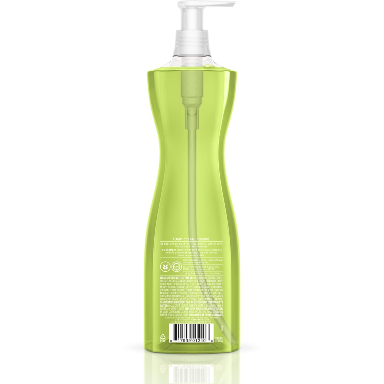 Method Dish Soap, Lime + Seasalt Scent, 18 Oz Bottle, Carton Of 6 - Image 4
