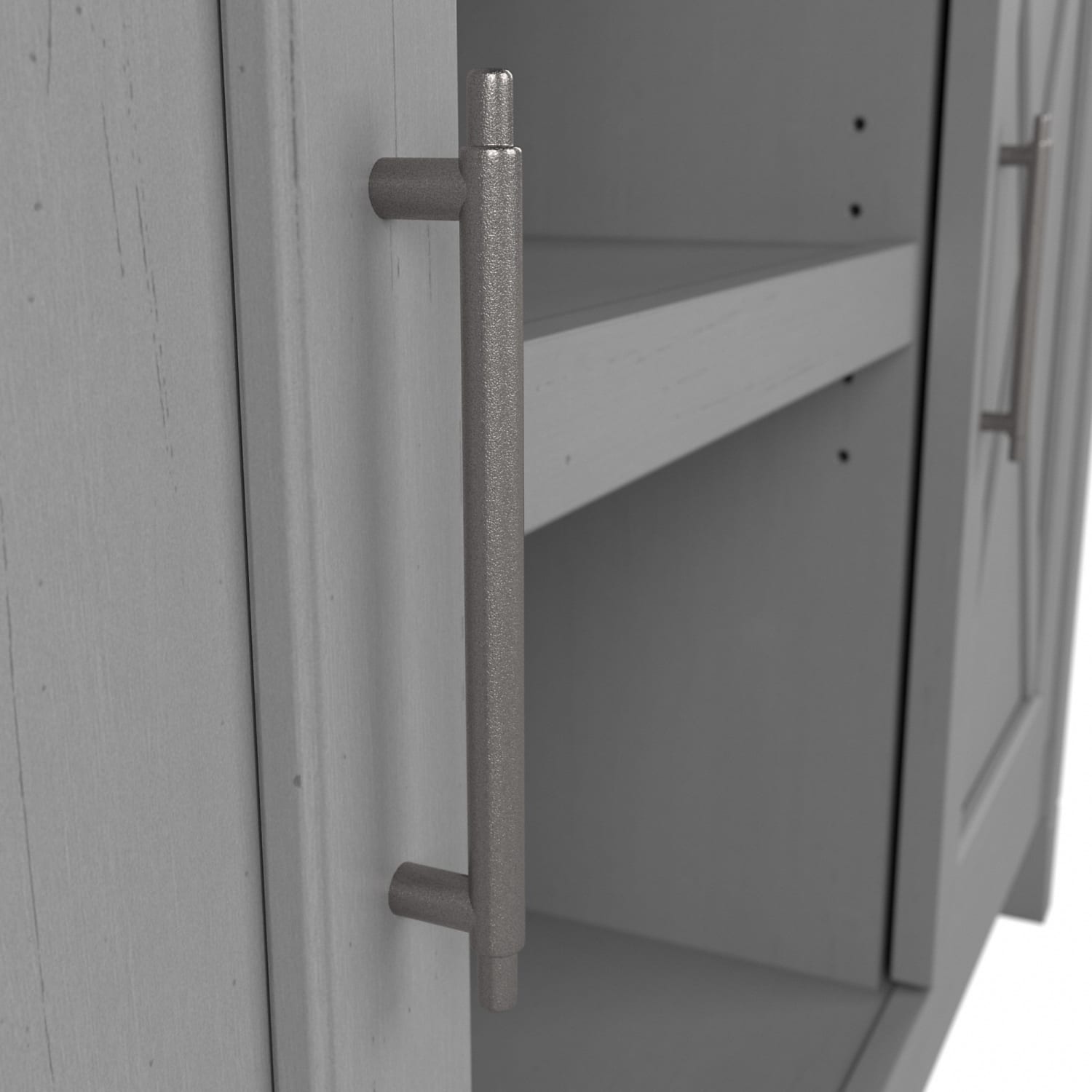 Bush Furniture Key West 47inW Accent Cabinet With Doors, Cape Cod Gray, Standard Delivery - Image 5