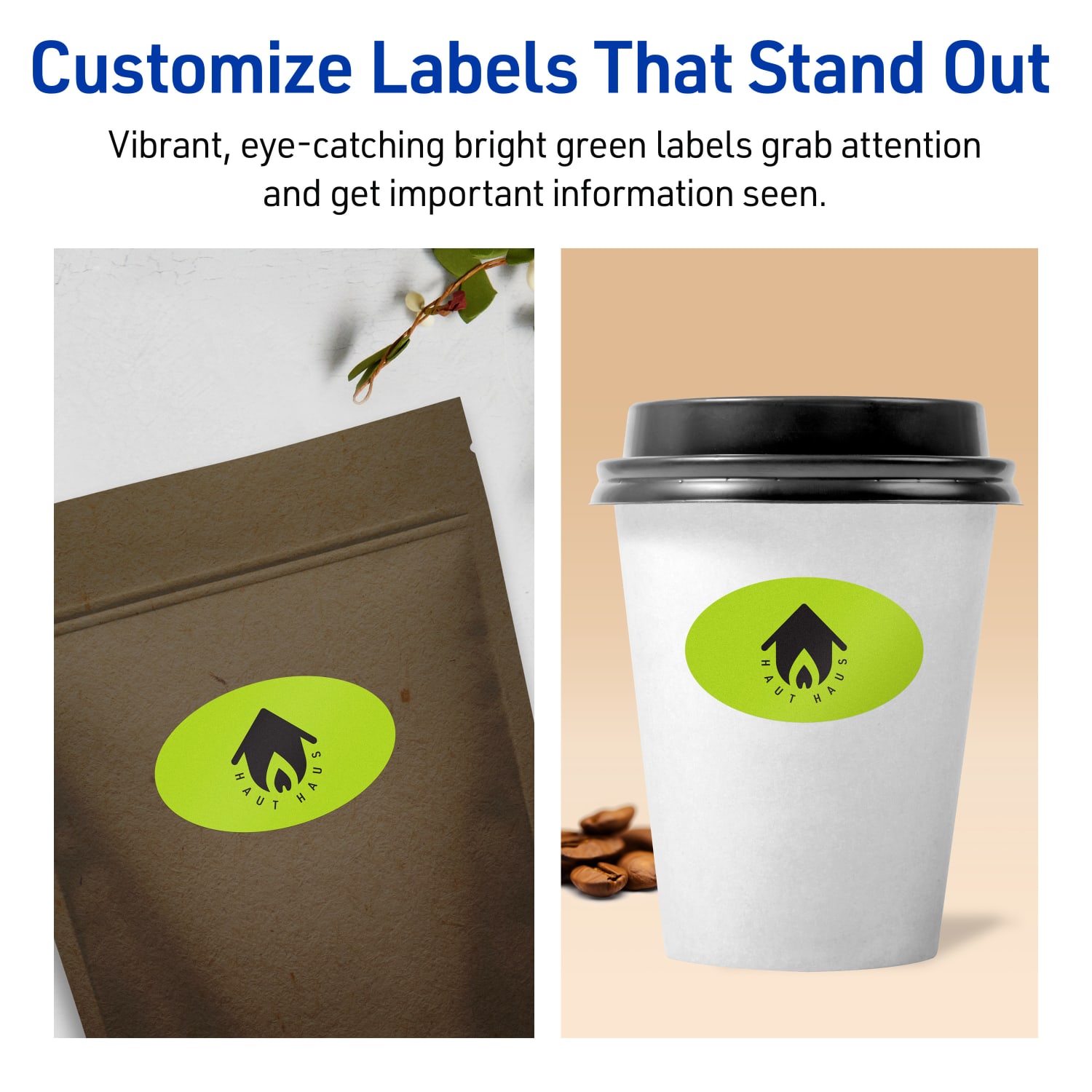 Avery Printable Labels With Sure Feed Technology, 94051-BGP80, Oval, 1-1/2in x 2-1/2in, Matte Bright Green, Pack of 1440 - Image 4