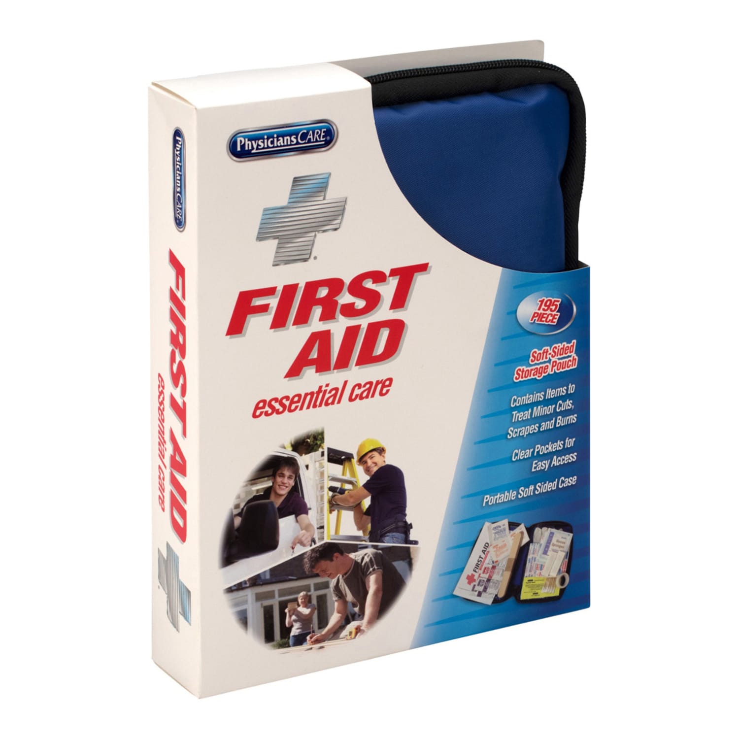 PhysiciansCare Soft-Sided First Aid Kit, Blue, 195 Pieces - Image 3