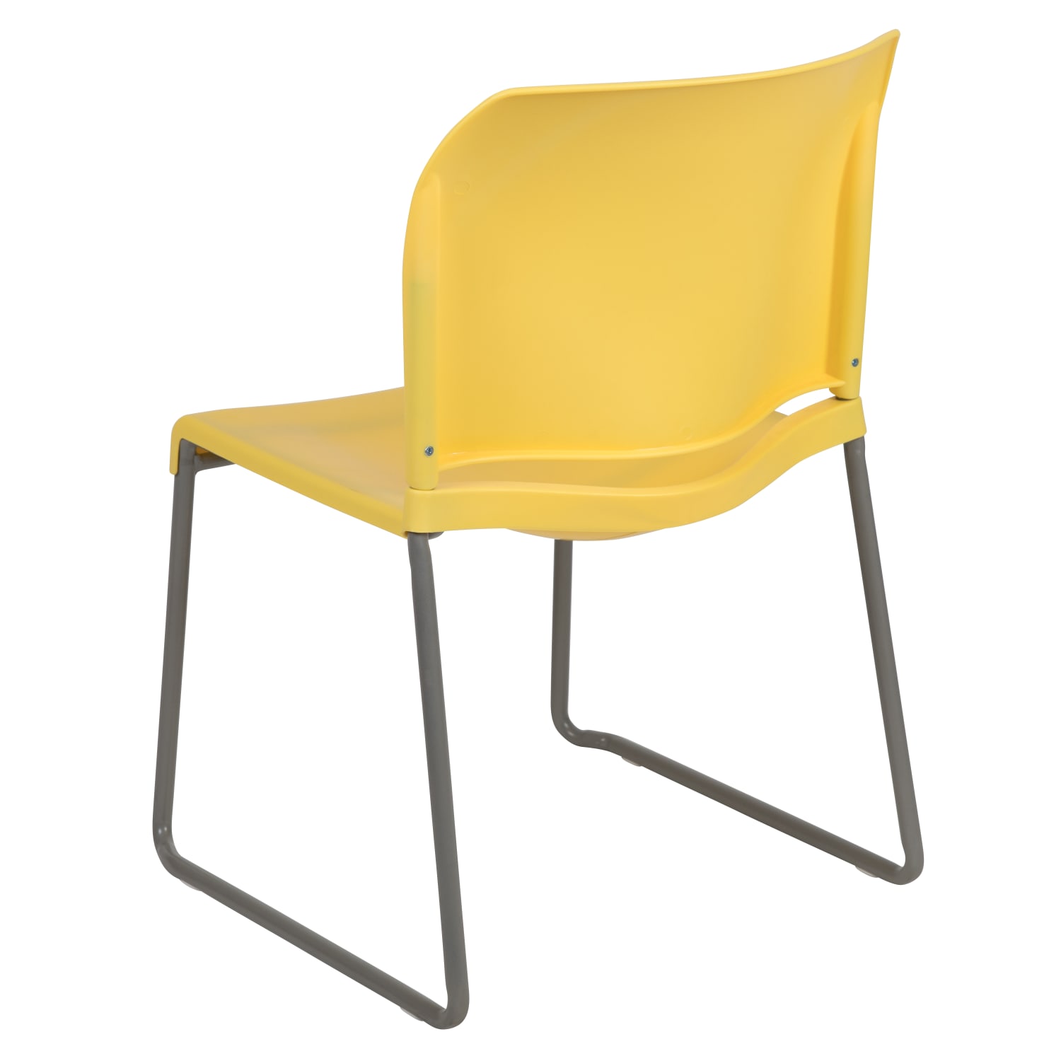 Flash Furniture HERCULES Series Full Back Contoured Stack Chairs YellowGray Set Of 5 Chairs PopularChairscom