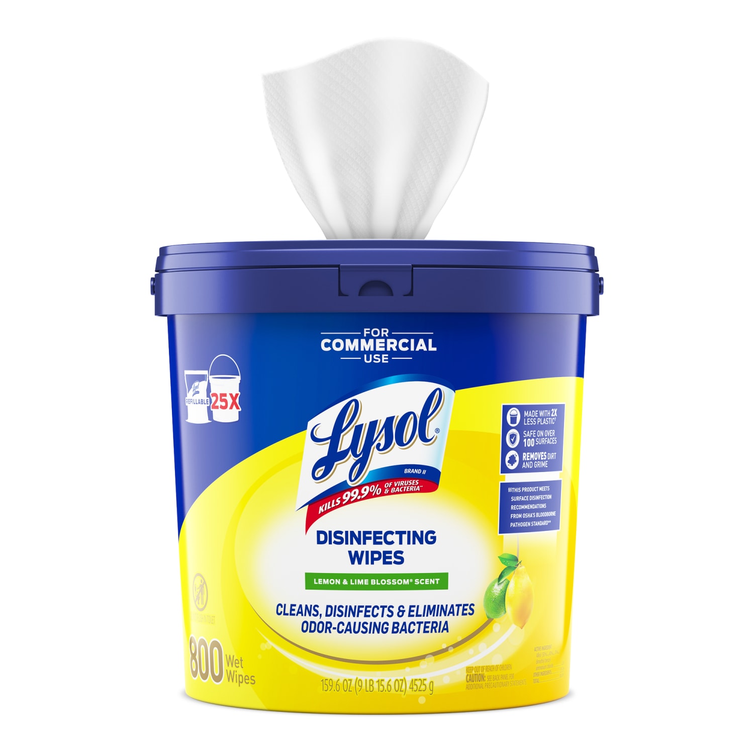 Lysol Professional Disinfecting Wipe Buckets, 8in x 6in, White, 800 Sheets Per Bucket, Set Of 2 Buckets - Image 5