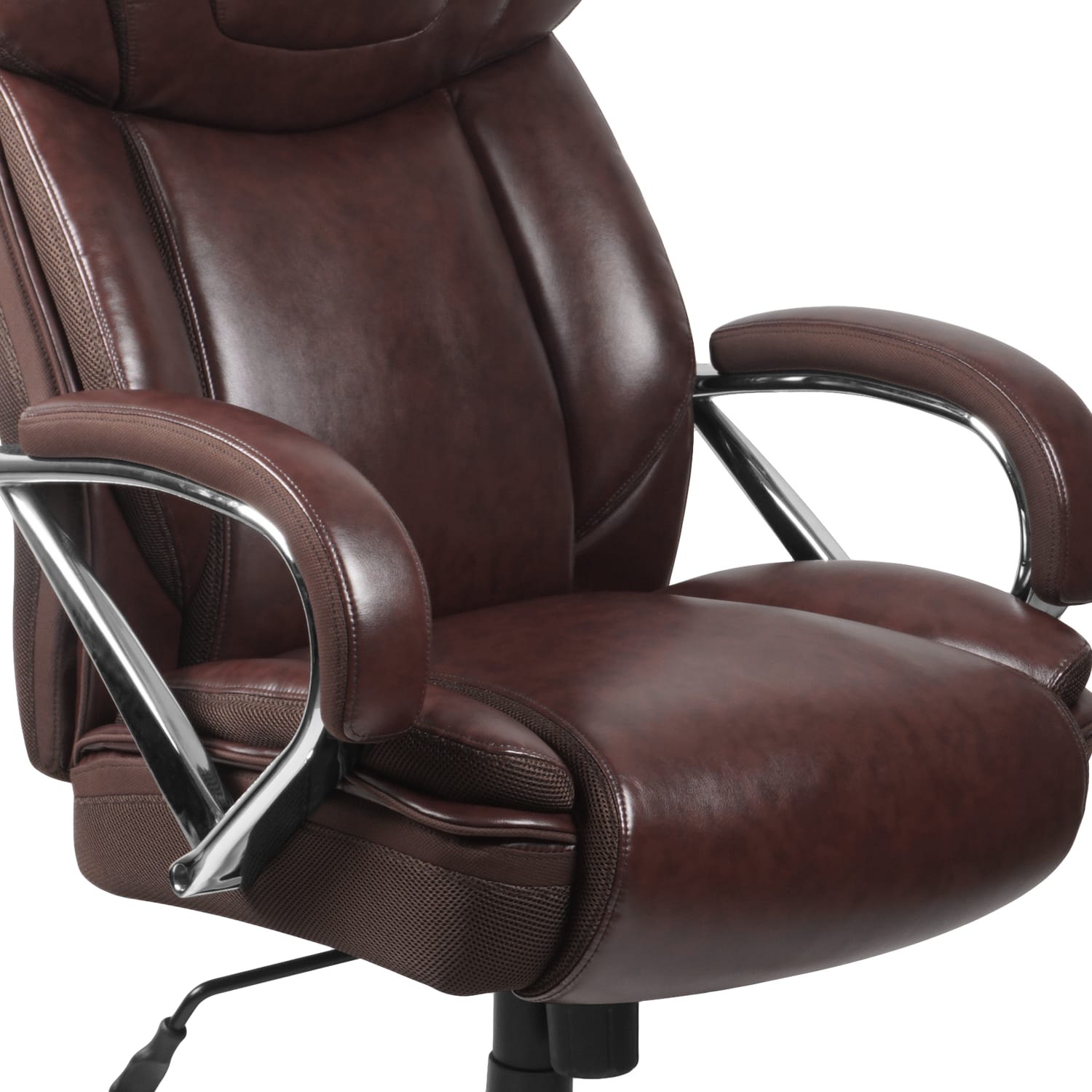 Flash Furniture Hercules LeatherSoft Faux Leather High Back Big  Tall Ergonomic Office Chair BrownGray PopularChairscom