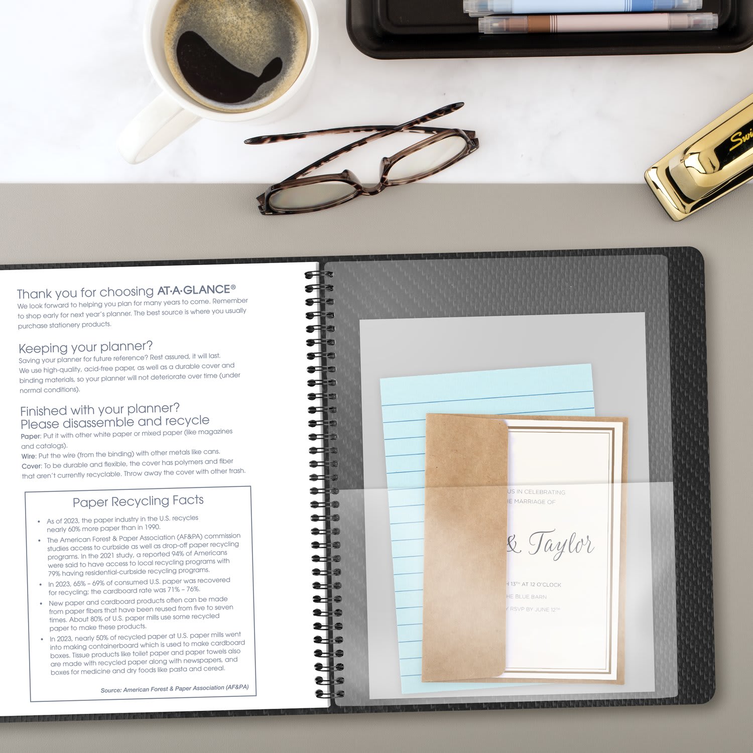 AT-A-GLANCE Contemporary 2027 Monthly Planner, Charcoal, Large, 9in x 11in - Image 6