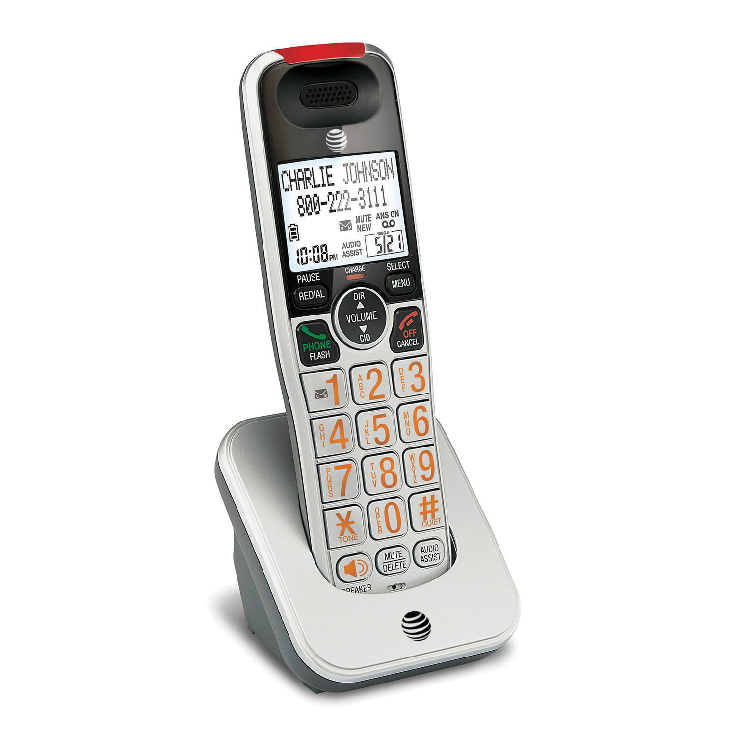 AT&T Accessory Handset With Caller ID/Call Waiting, Silver, ATTATCRL30102 - Image 3