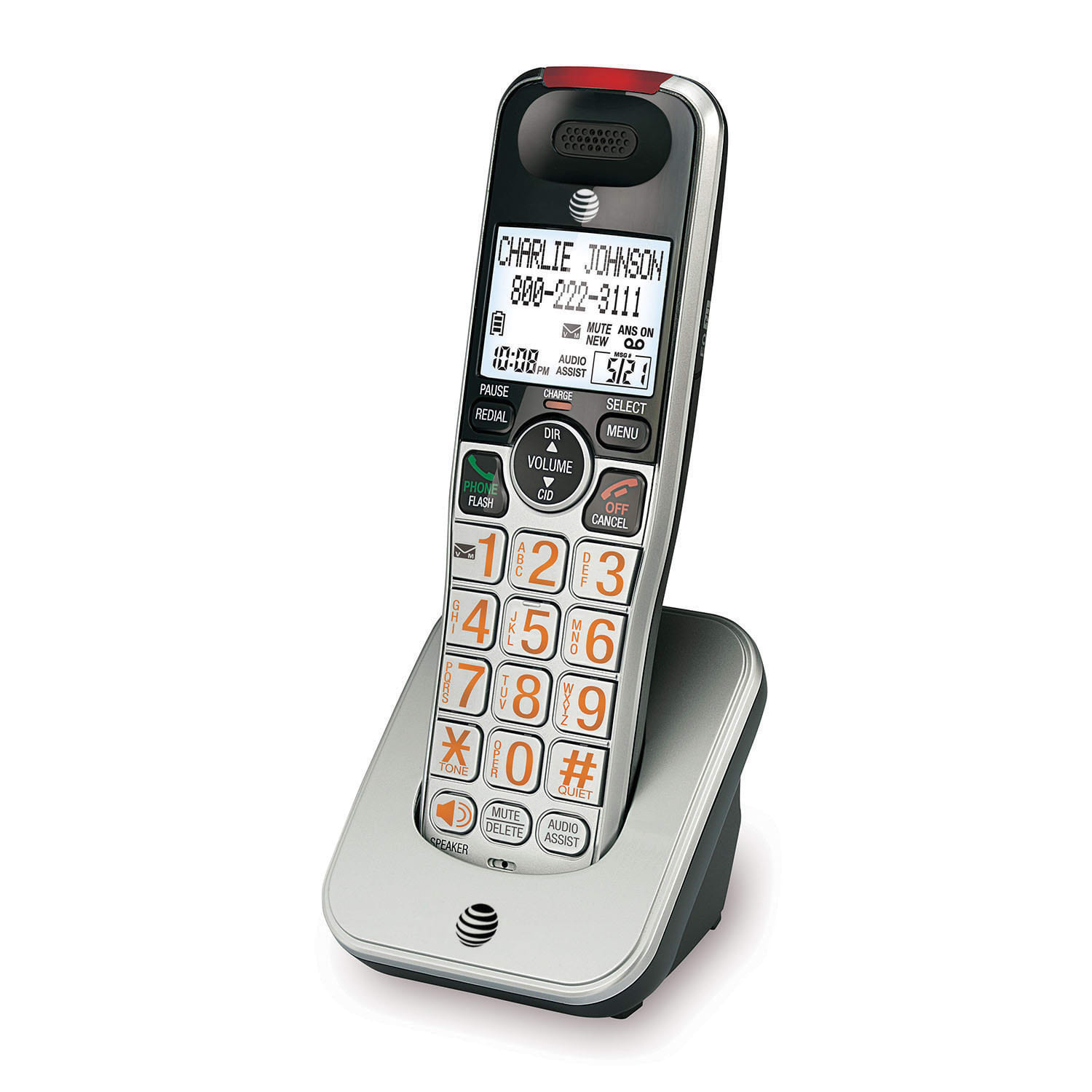 AT&T Accessory Handset With Caller ID/Call Waiting, Silver, ATTATCRL30102 - Image 4