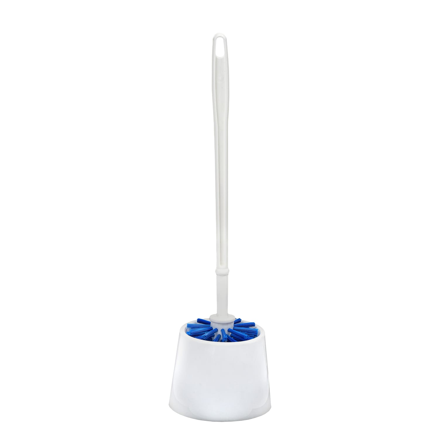 Alpine Economy Toilet Bowl Brushes With Caddies, 16-5/16in x 4-1/2in, Blue/White, Pack Of 12 Brushes - Image 4