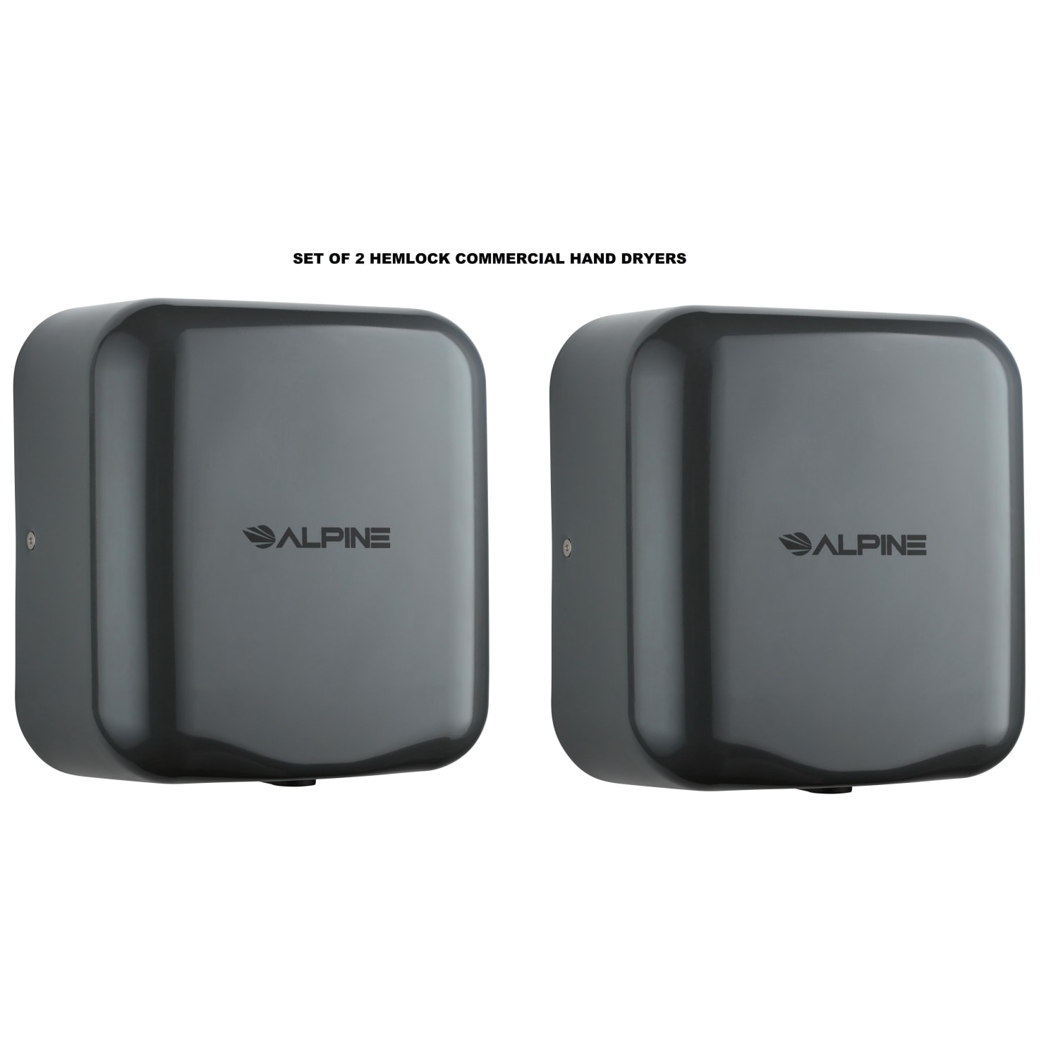 Alpine Industries Hemlock Commercial Automatic High-Speed Electric Hand Dryers, Gray, Pack Of 2 Dryers - Image 5