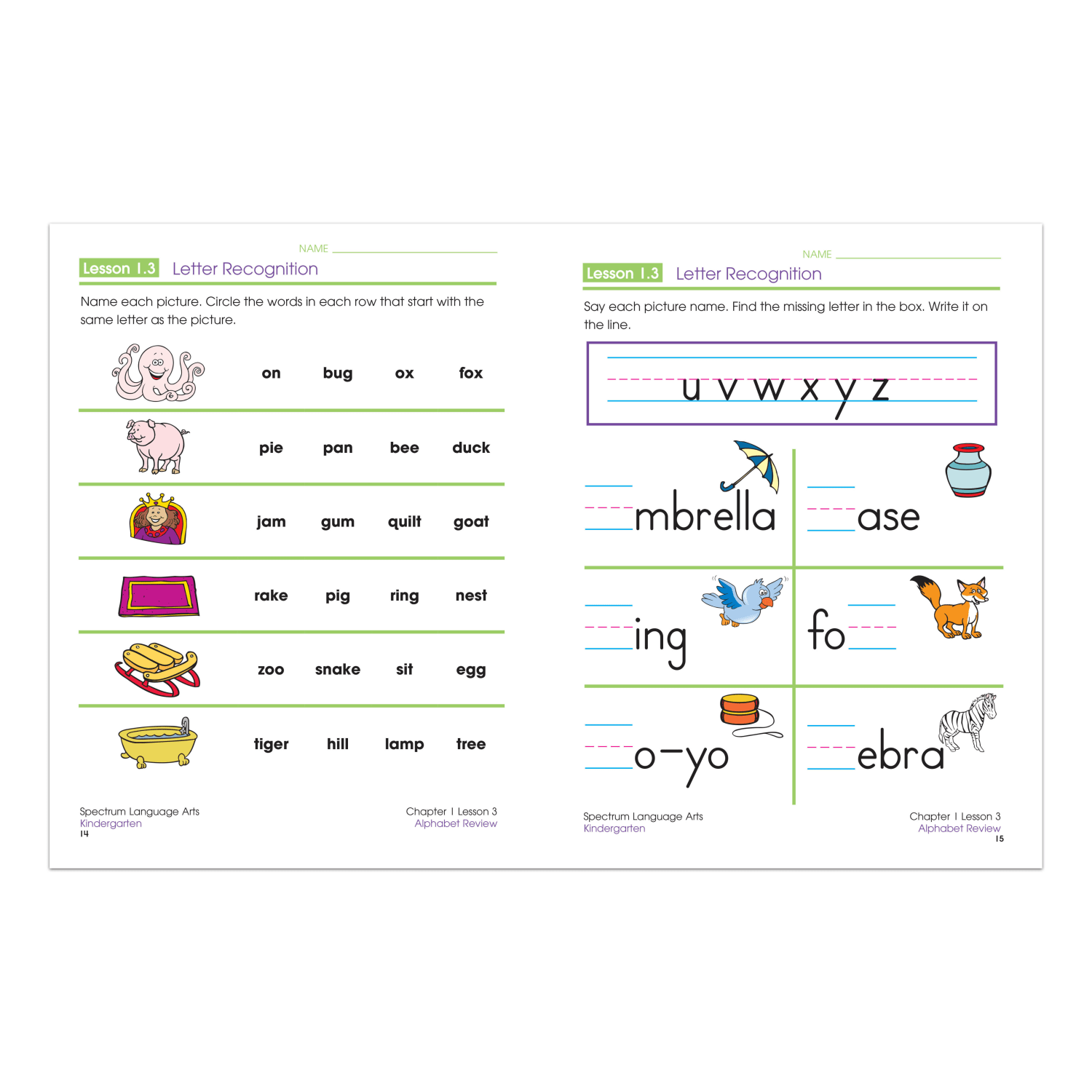 Carson-Dellosa Spectrum Language Arts Workbook, Kindergarten - Image 4