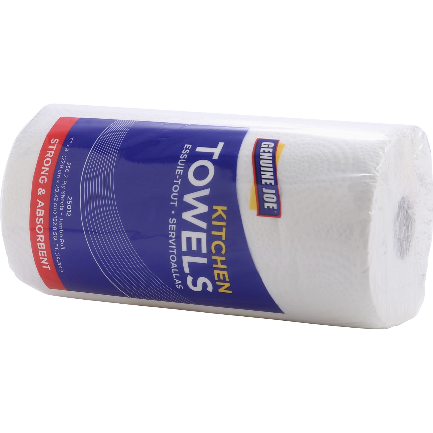 Genuine Joe Paper Towels - 2 Ply - 8in x 11in - 250 Sheets/Roll - White - Paper - Perforated, Absorbent, Soft, Chlorine-free - For Kitchen, Multipurpose, Hand, Breakroom - 12 / Carton - Image 4