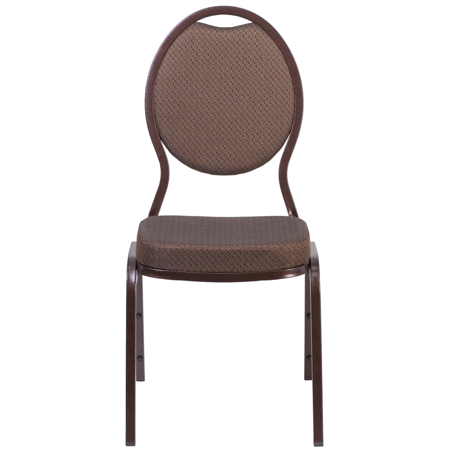 Flash Furniture HERCULES Series Teardrop Back Stacking Banquet Chair Brown Patterned FabricCopper Vein Frame PopularChairscom