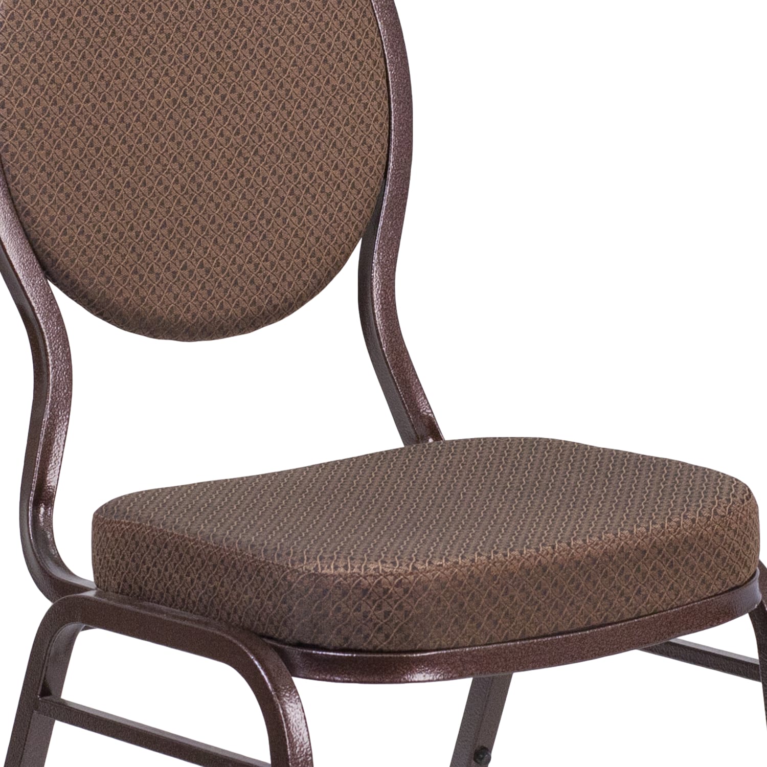 Flash Furniture HERCULES Series Teardrop Back Stacking Banquet Chair Brown Patterned FabricCopper Vein Frame PopularChairscom
