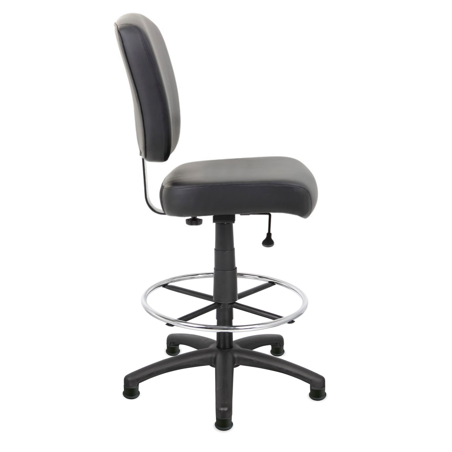Boss Office Products Heavy Duty Office Stool With Back Black PopularChairscom