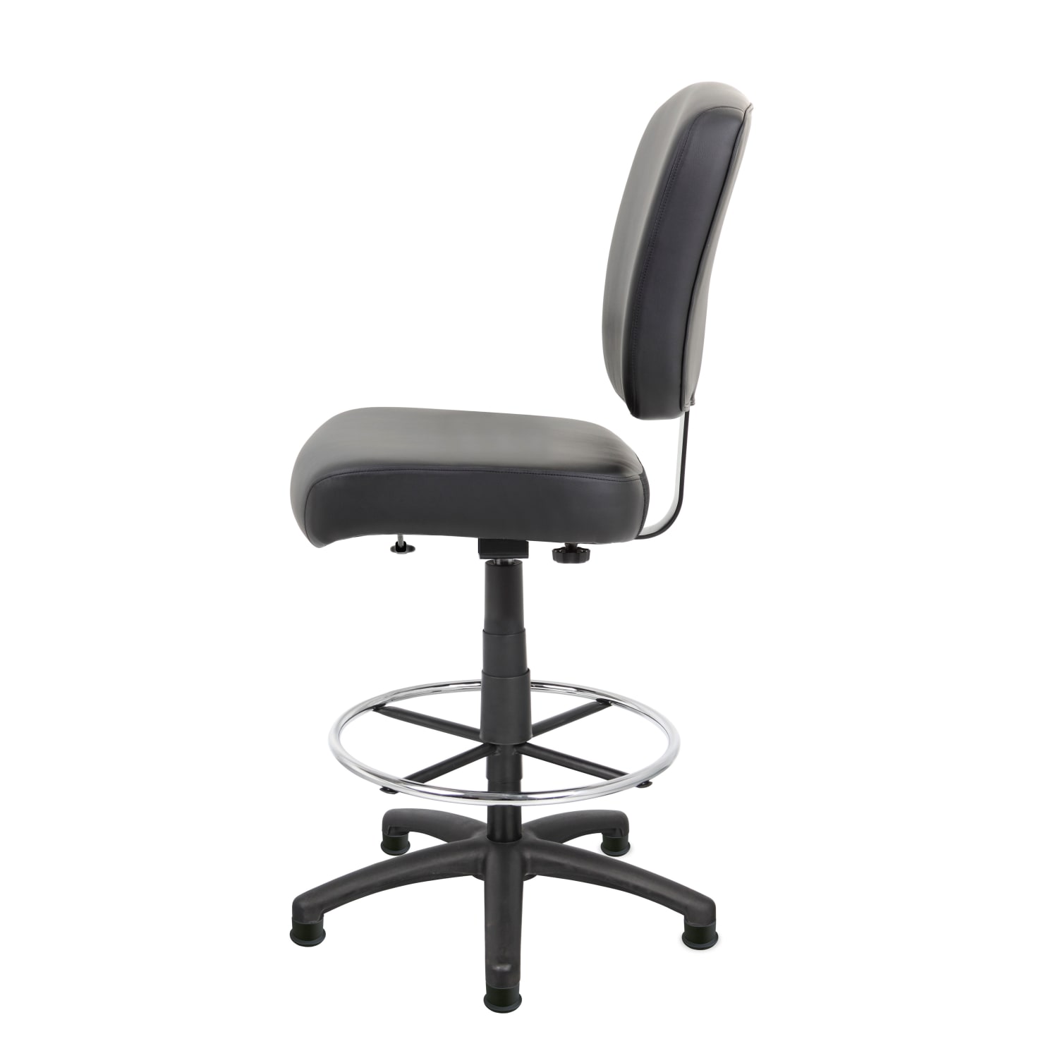 Boss Office Products Heavy Duty Office Stool With Back Black PopularChairscom