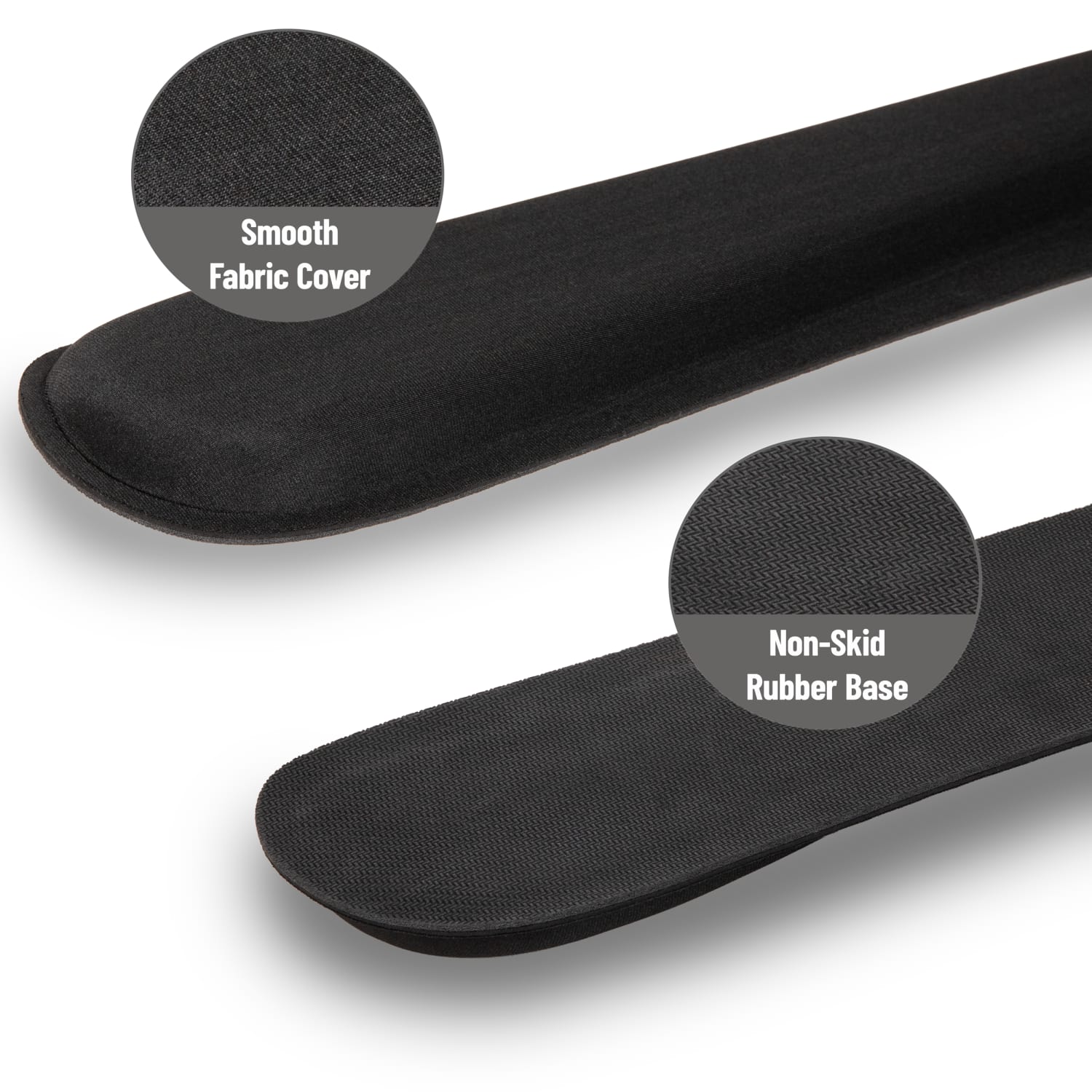 Mind Reader Ergonomic Keyboard and Mouse Wrist Rest Sets, 3/4inH x 3inW x 16-3/4,"L, Black, 2 Piece - Image 6