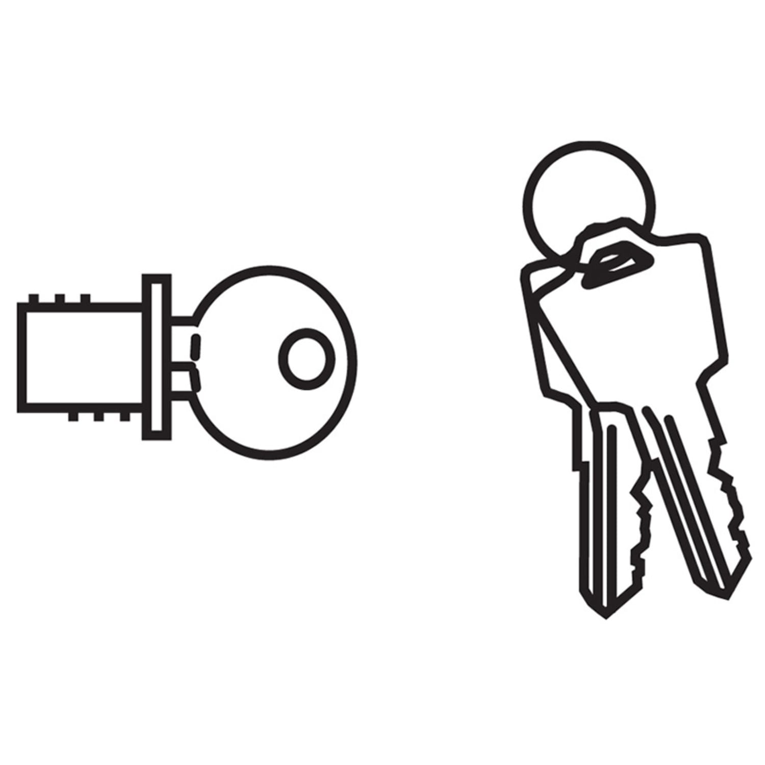HON Chrome Removable Lock Core Kit - Chrome - Image 3