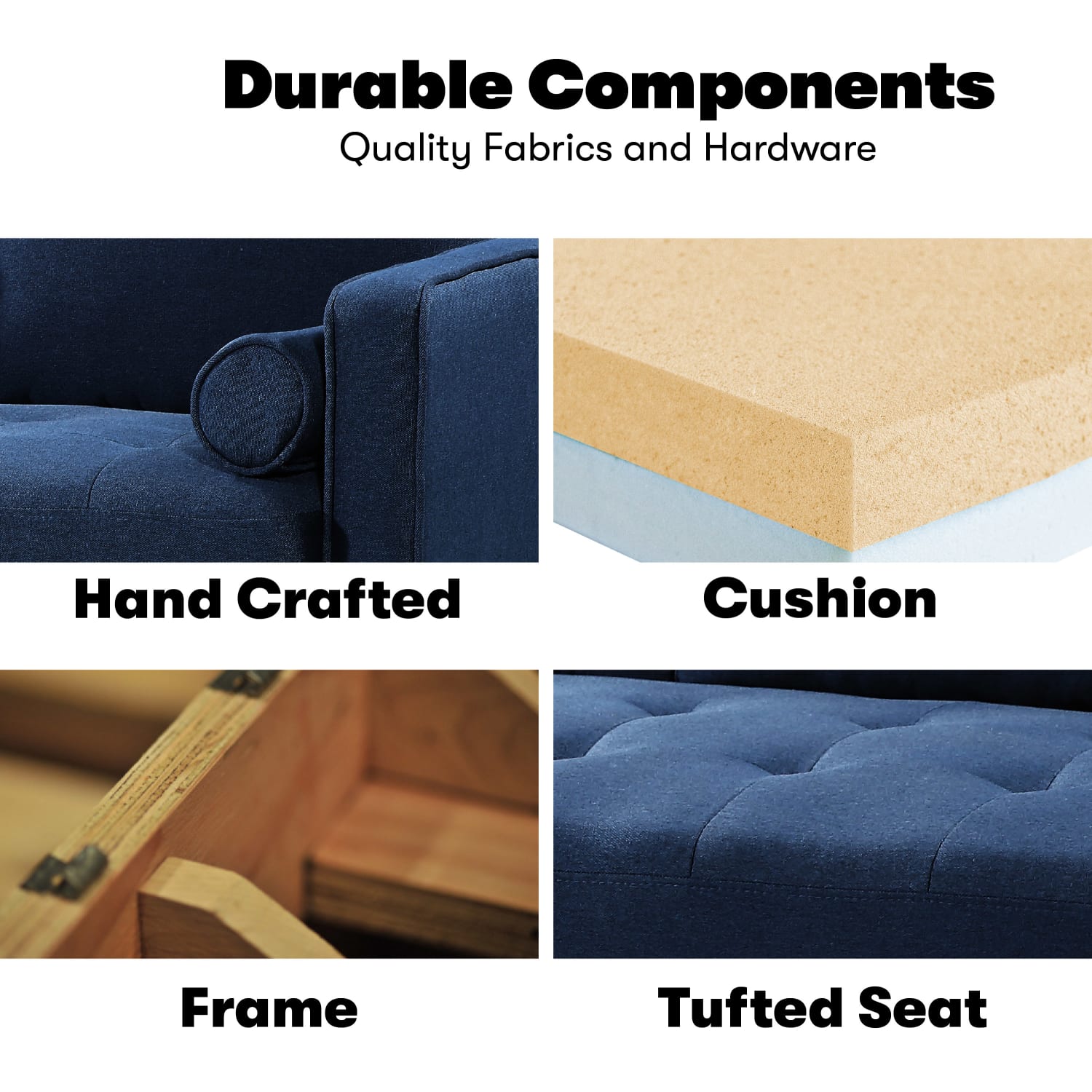 Lifestyle Solutions Lillian Sofa Navy Blue PopularChairscom Lifestyle Solutions Lillian Sofa Navy Blue PopularChairscom