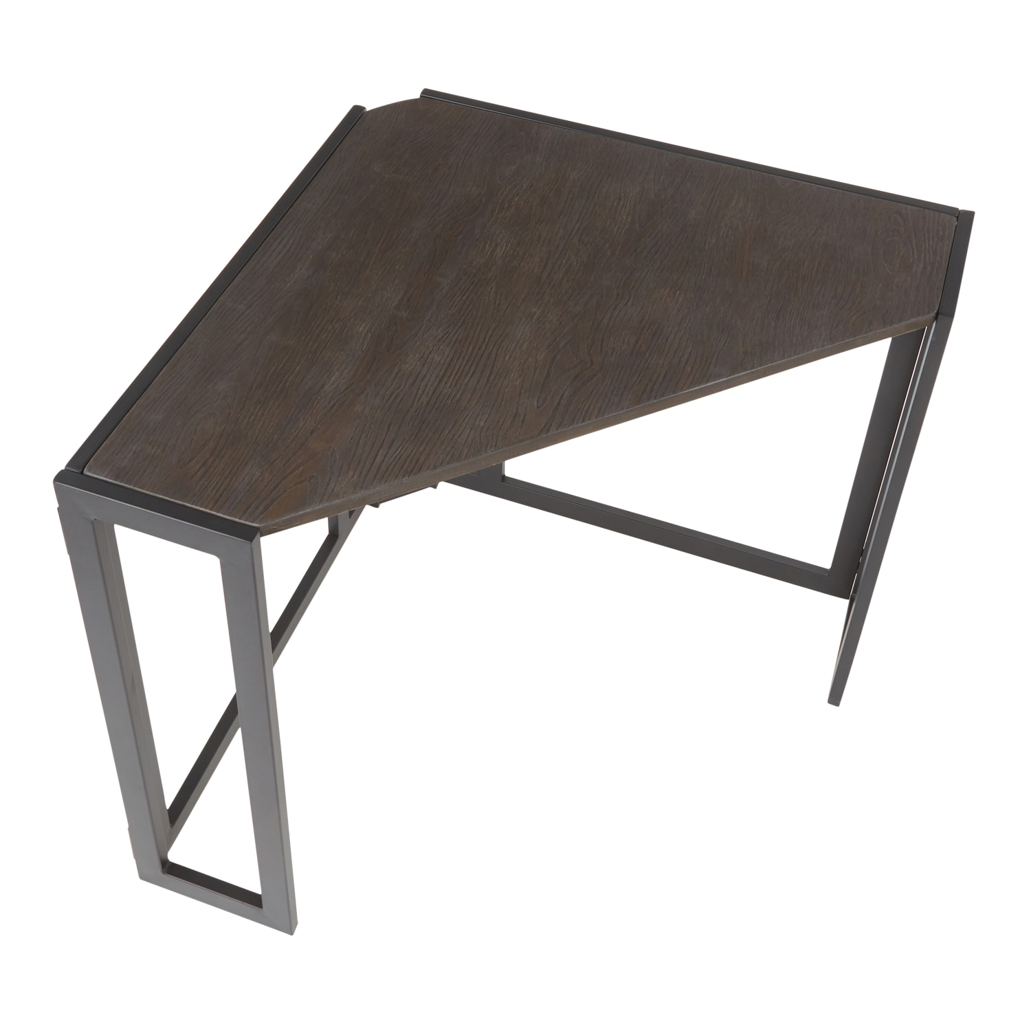 LumiSource Roman 46inW Corner Desk, Black/Espresso - Image 6