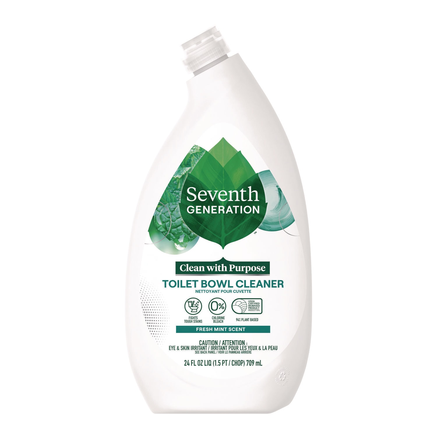 Seventh Generation Toilet Bowl Cleaner, Fresh Mint Scent, 24 oz Bottle, 4/Carton - Image 3
